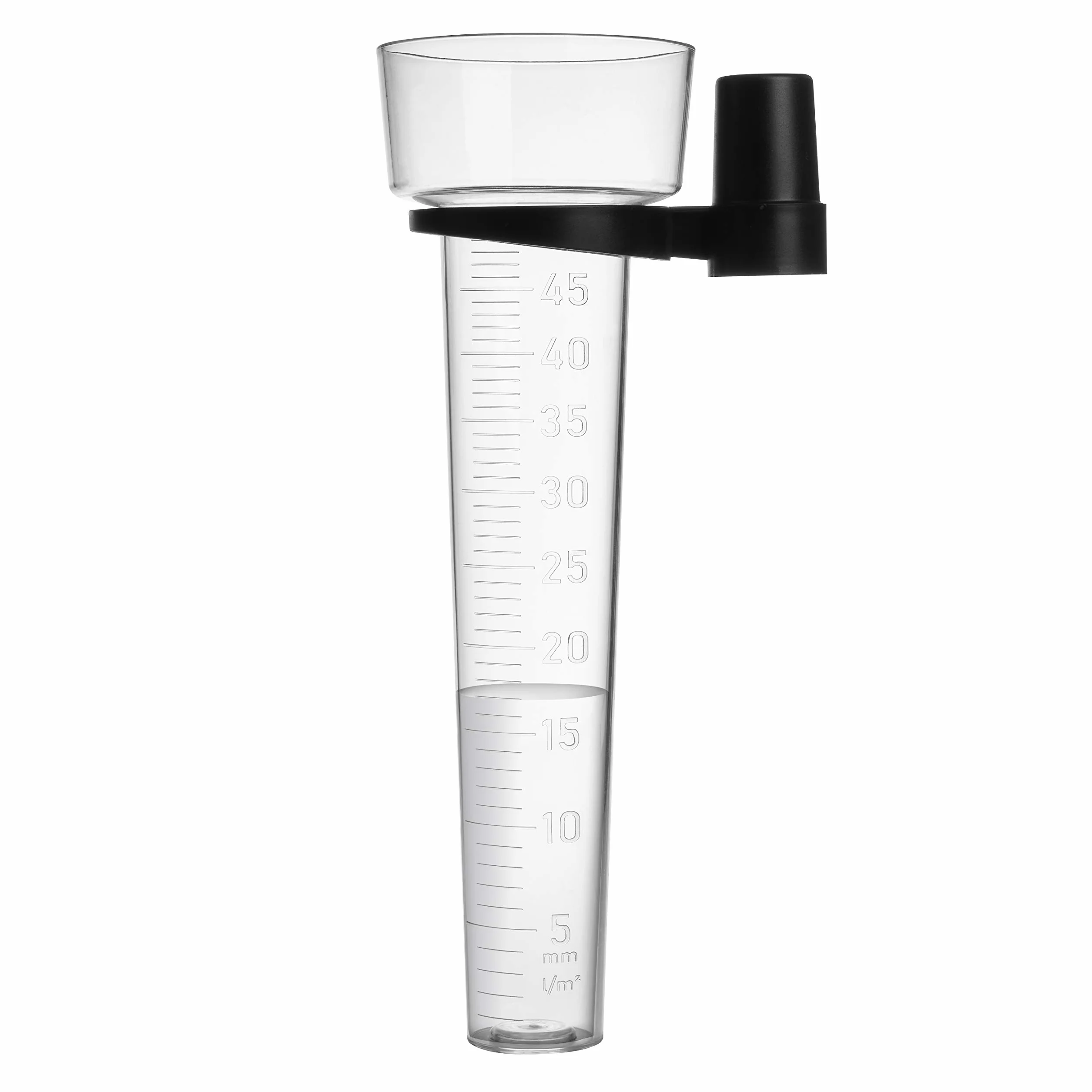 TFA Dostmann Lluviómetro analógico para jardín 160 x 86 x 270 mm Negro