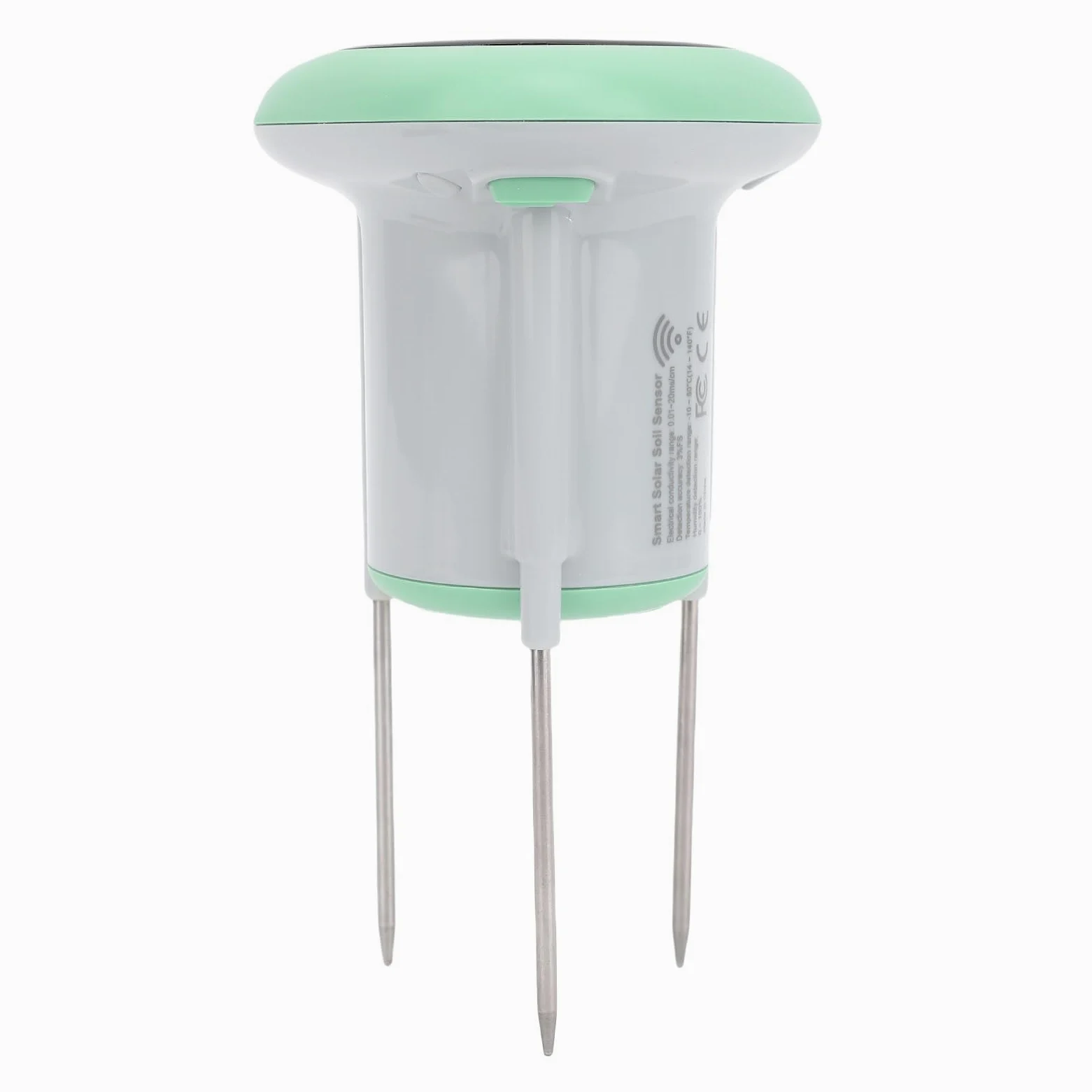 Buachois Sensor de Suelo Solar, Medición de Humedad Temperatura y Conductividad con WiFi y Bluetooth, Material ABS para Jardín Huerto Interior Exterior
