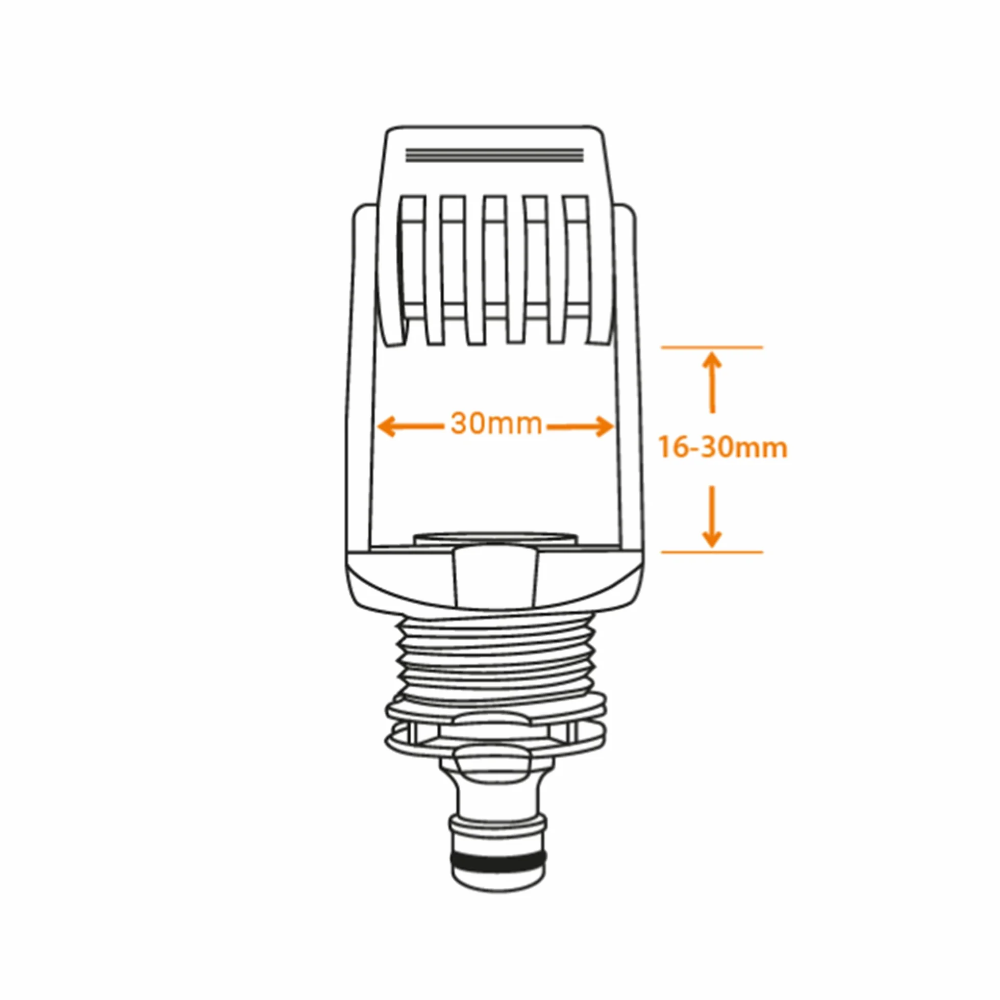 Conector de grifo para grifo sin rosca
