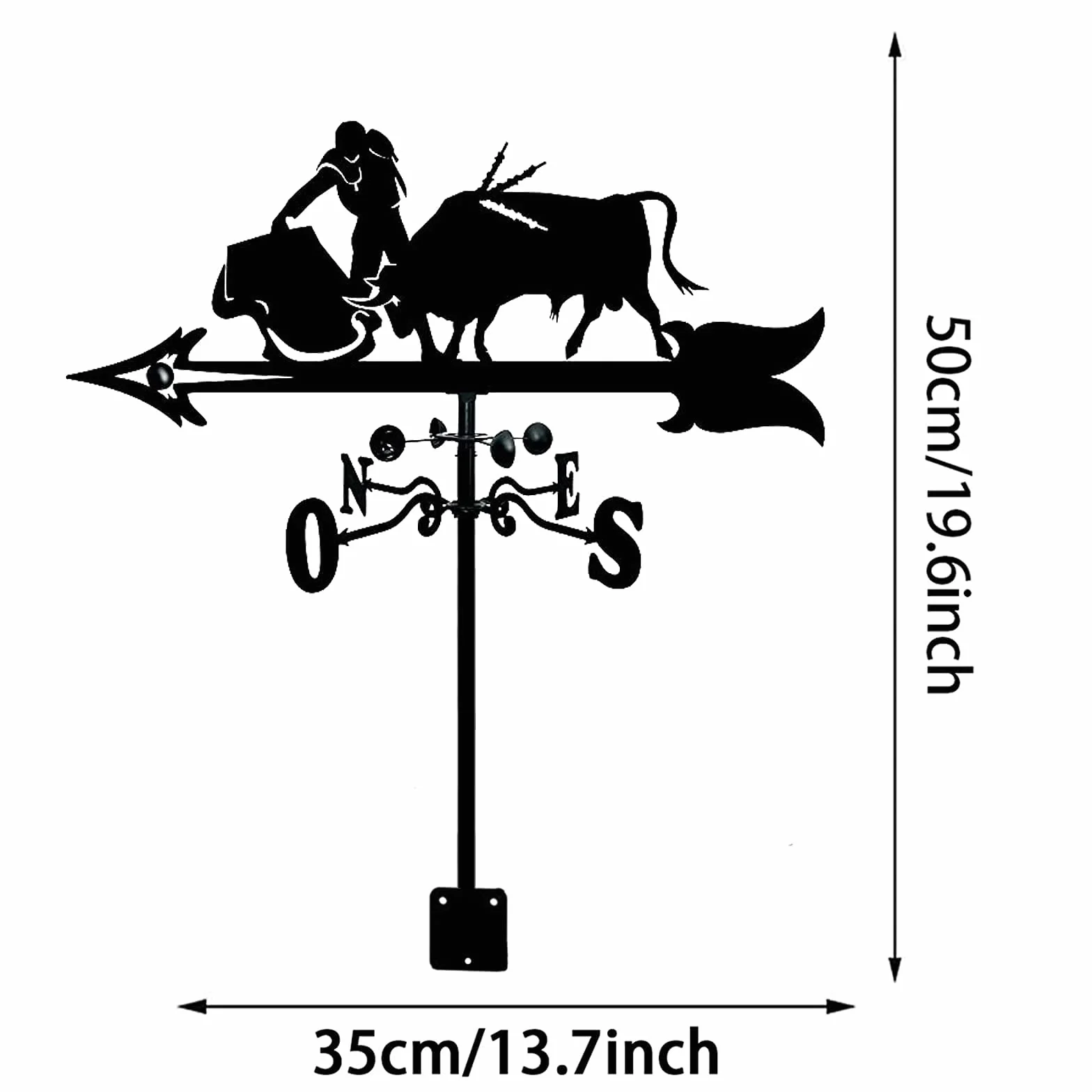 Veleta de Acero Inoxidable Corrida de Toros 3550CM Decoración Jardín