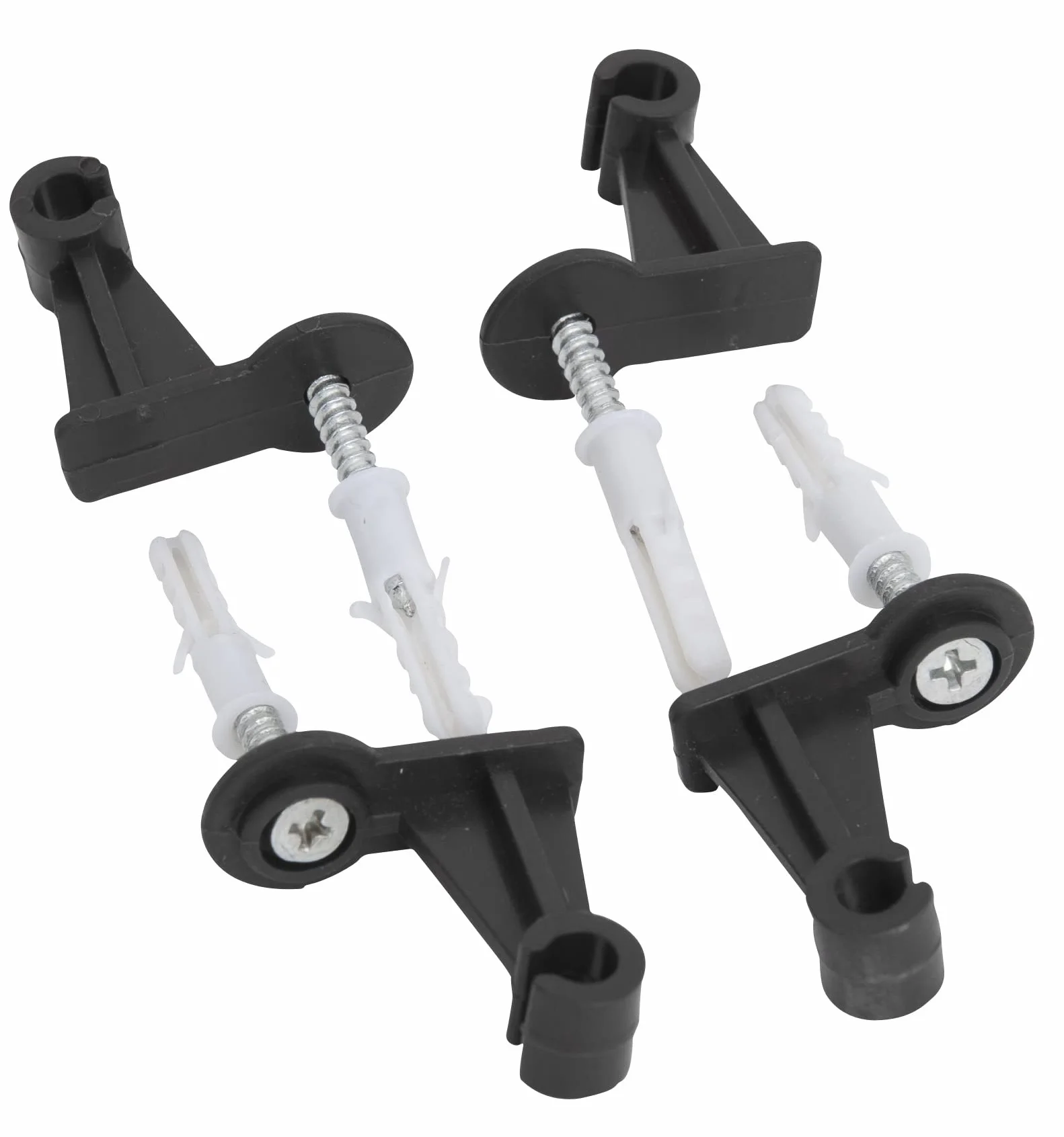 Windhager Fijación de Pared para Rejilla de Metal, 32 x 16 x 33 mm, Antracita, 4 Unidades