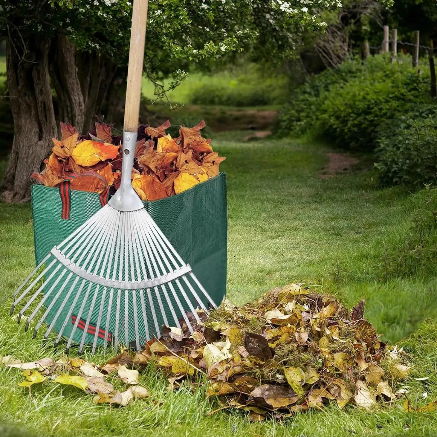 1-3PCS Bolsas reutilizables para desechos de jardín Large120L 125L 200L Patio independiente Bolsa para hojas