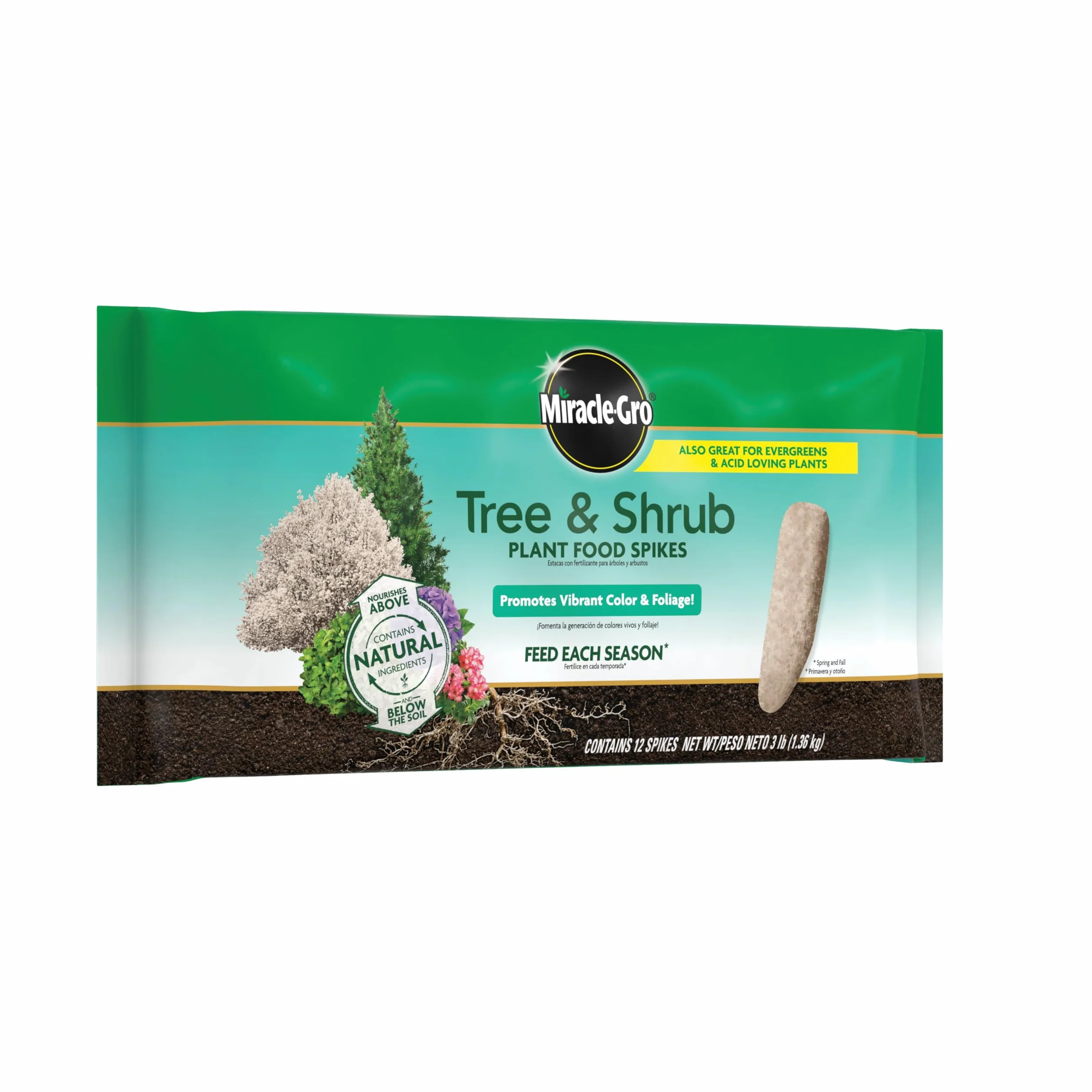 Miracle-Gro Puntas nutrientes para plantas de árboles y arbustos
