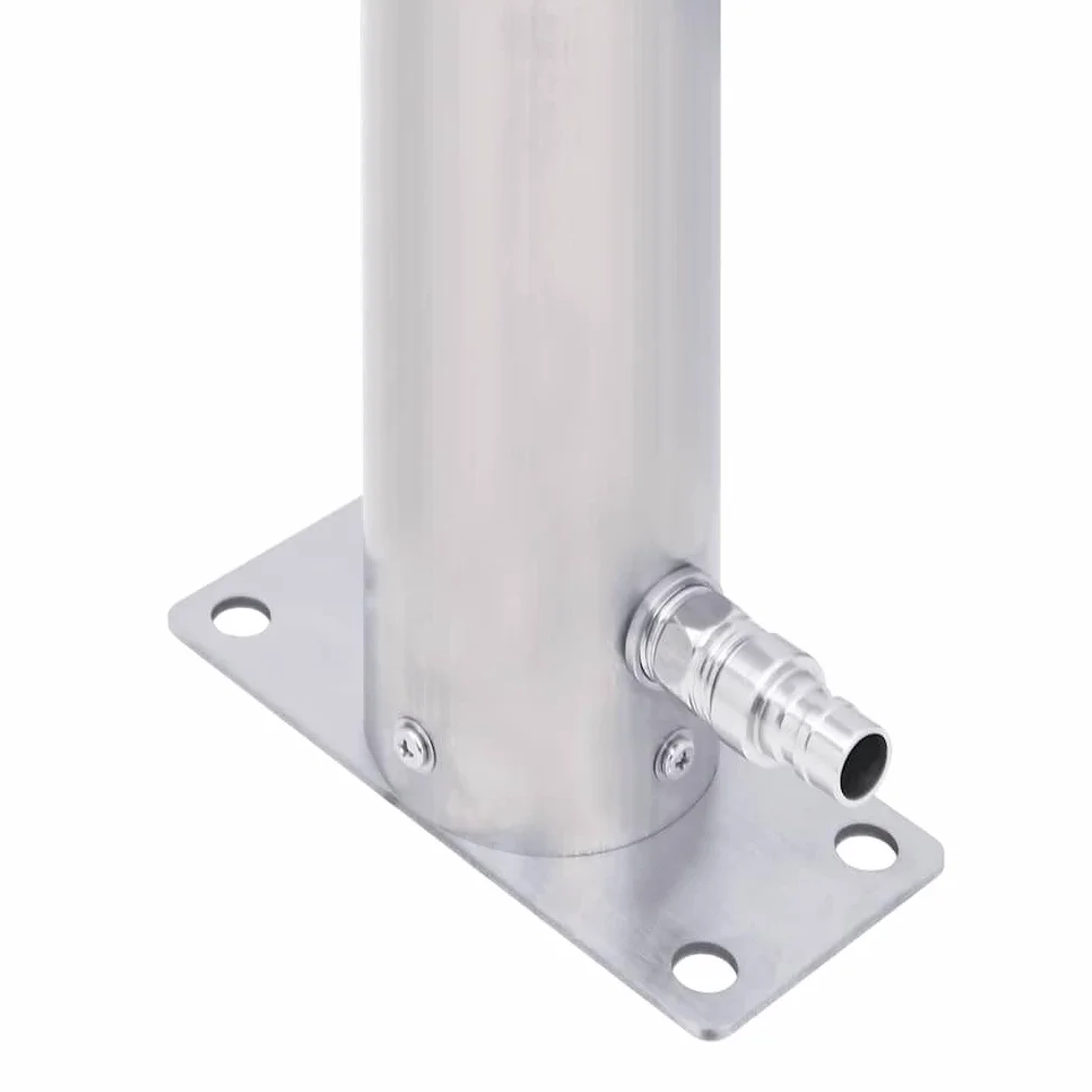 Generisch Columna de agua para jardín, diseño cuadrado, estación de agua resistente a la intemperie para jardín, terraza y patio (100 cm, redonda)