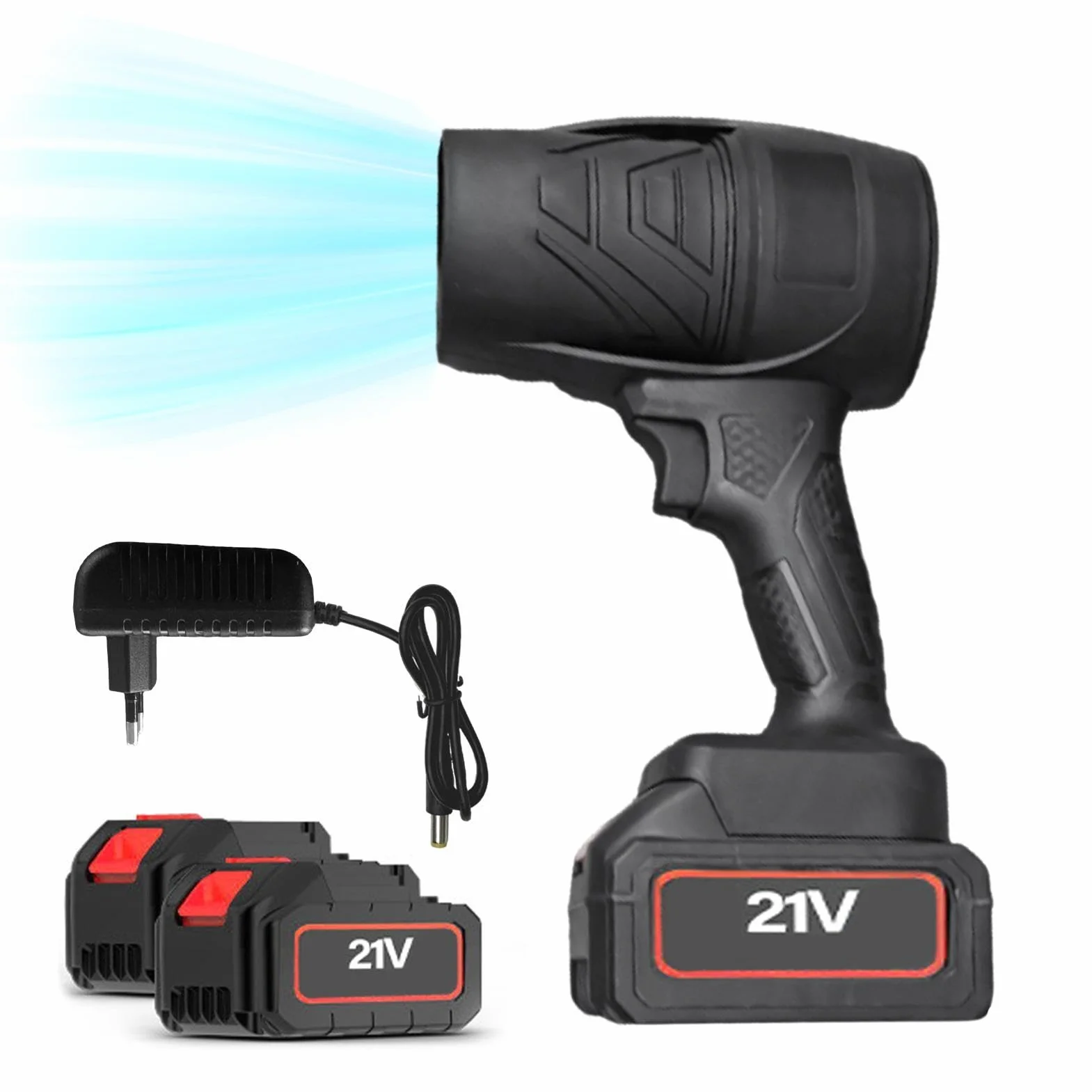 Soplador Turbo Ventilador Turbo eléctrico portátil Ajustable | Soplador De Hojas Inalámbrico para jardín, patio, coche, jardín, exterior, otoño, invierno, garaje,