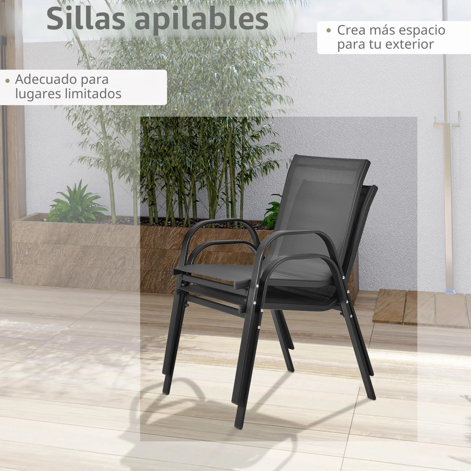 KOMFOTTEU Juego de Bistró de Tejido Textileno 3 Piezas, 2 Sillas y 1 Mesa de Cristal para Jardín