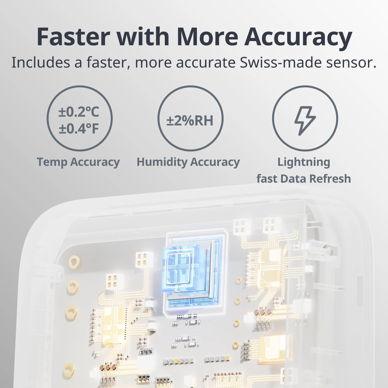 SwitchBot Termómetro e Higrómetro de Interior, Sensor de Temperatura y Humedad con Alerta Inteligente, Bluetooth, Juego de 2