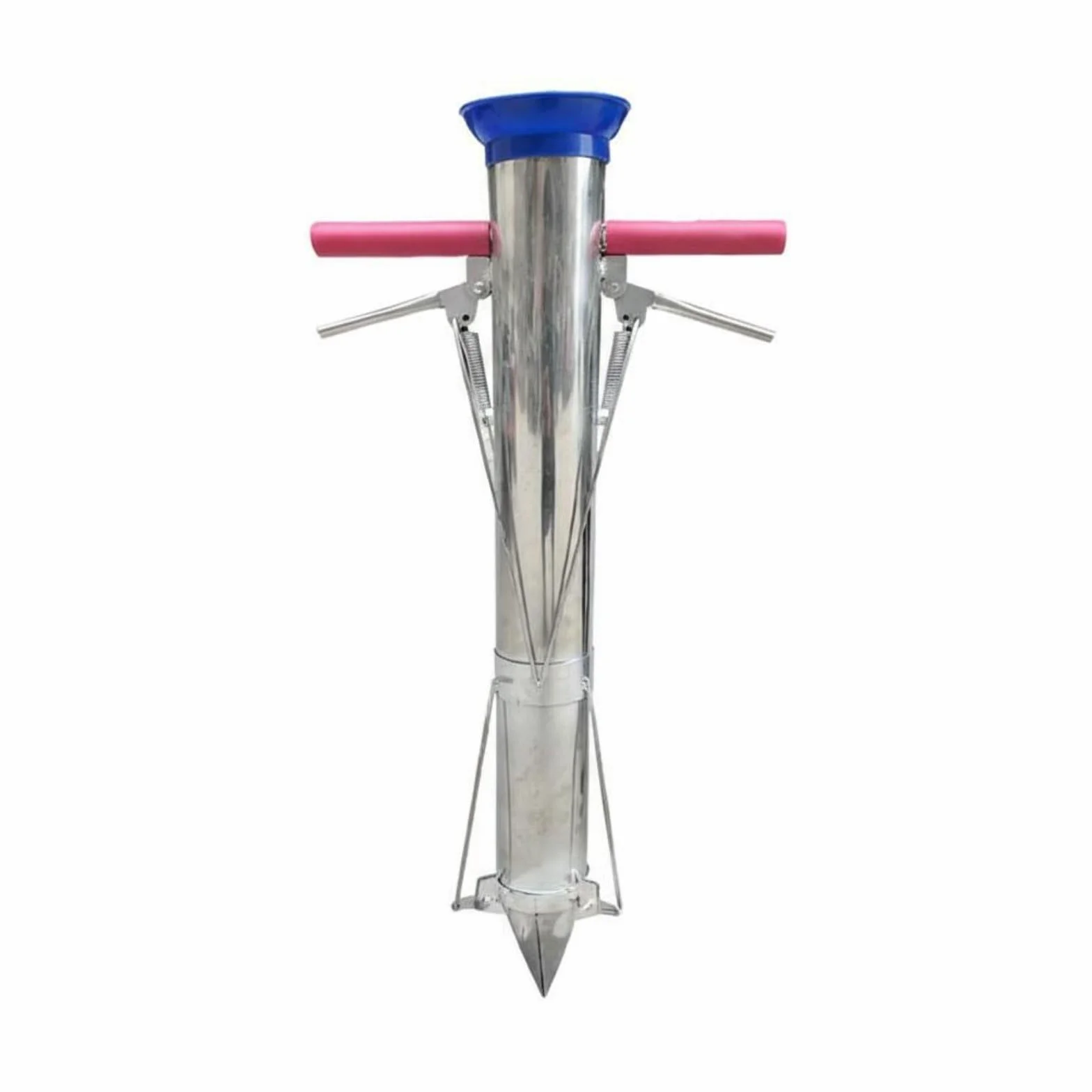 Plantador de para Trasplante de Semillas Herramienta Manual de Acero con Mango Ergonómico Punta de Pétalos Uso en Huertos Viveros, 2-Manija+2-Resorte