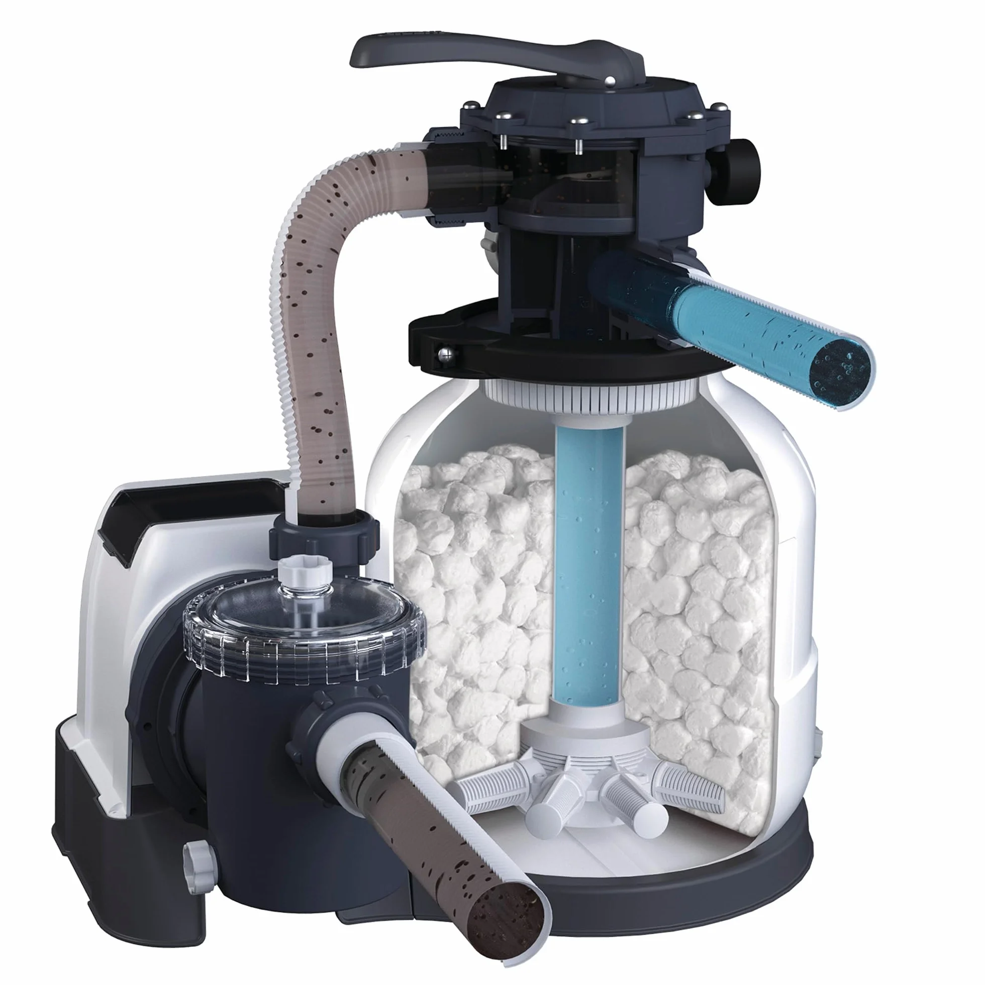 Intex Bolas Filtro Depuradora Piscina 500 g Equivalen 18 kg Arena Sílice Poliéster Reutilizables Filtrado Piscinas