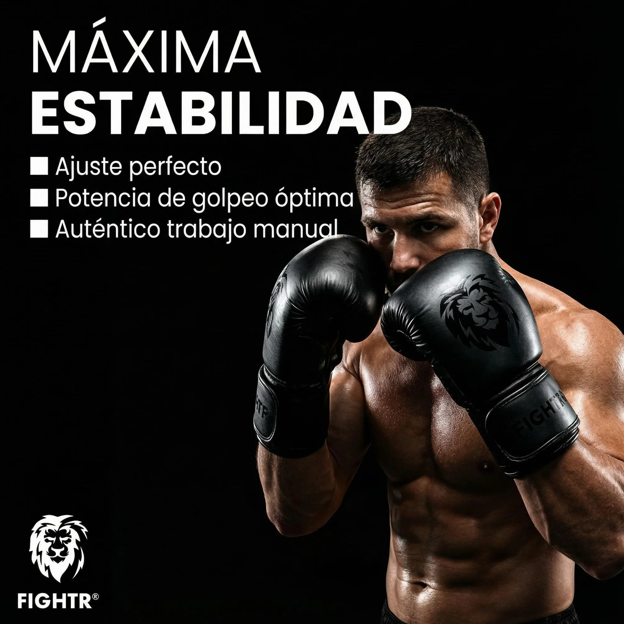 FIGHTR® Guantes de Boxeo 8-16 oz para Boxeo MMA Muay Thai Kickboxing con Bolsa de Transporte