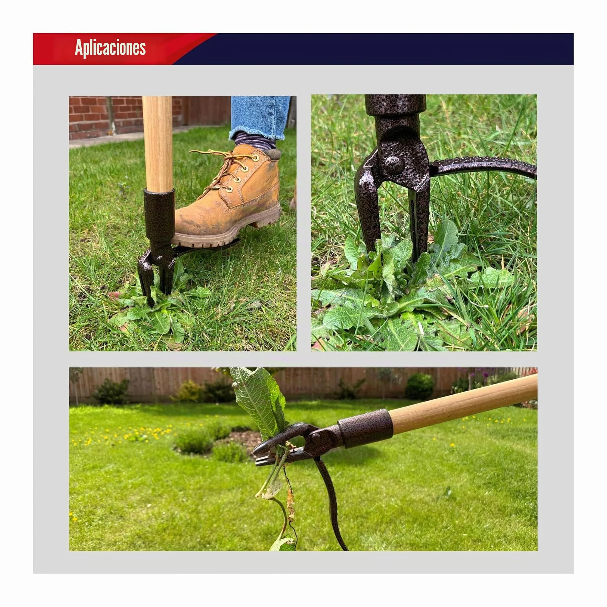 Spear & Jackson 4124NB Deshierbador Tradicional Mango Largo Ergonómico 42" Herramienta de Jardinería