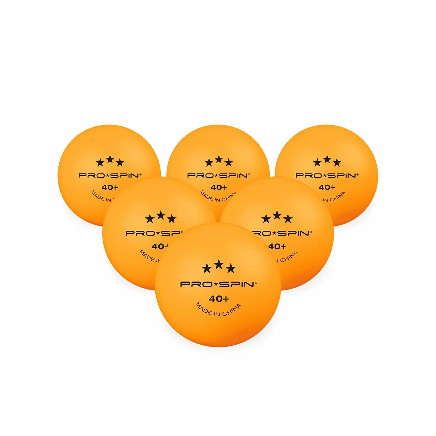 PRO-SPIN Pelotas de Ping Pong 3-Estrellas 40+ ABS Alto Rendimiento Durabilidad Interior Exterior Competición