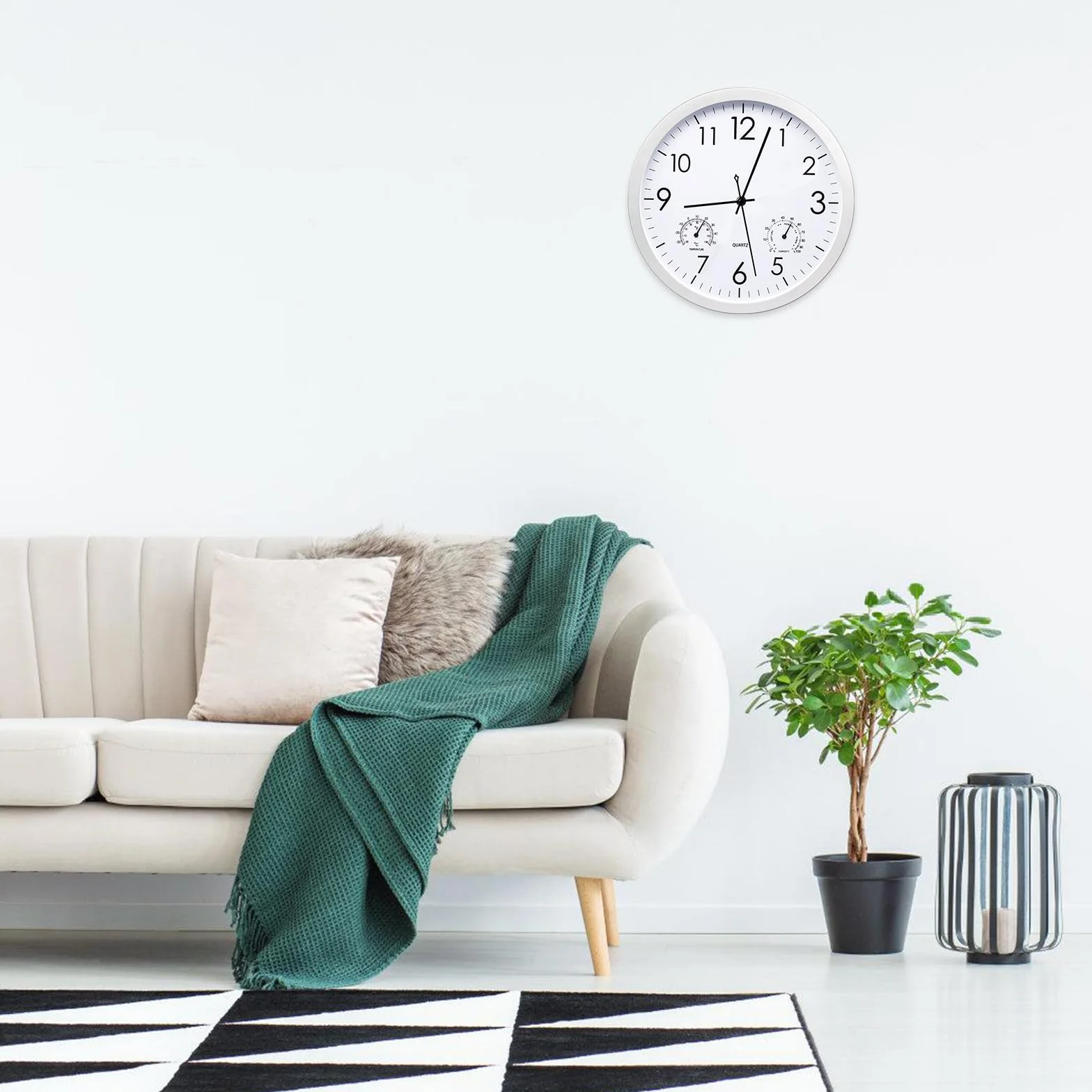 Reloj de jardín 12 pulgadas resistente a la intemperie impermeable para exteriores