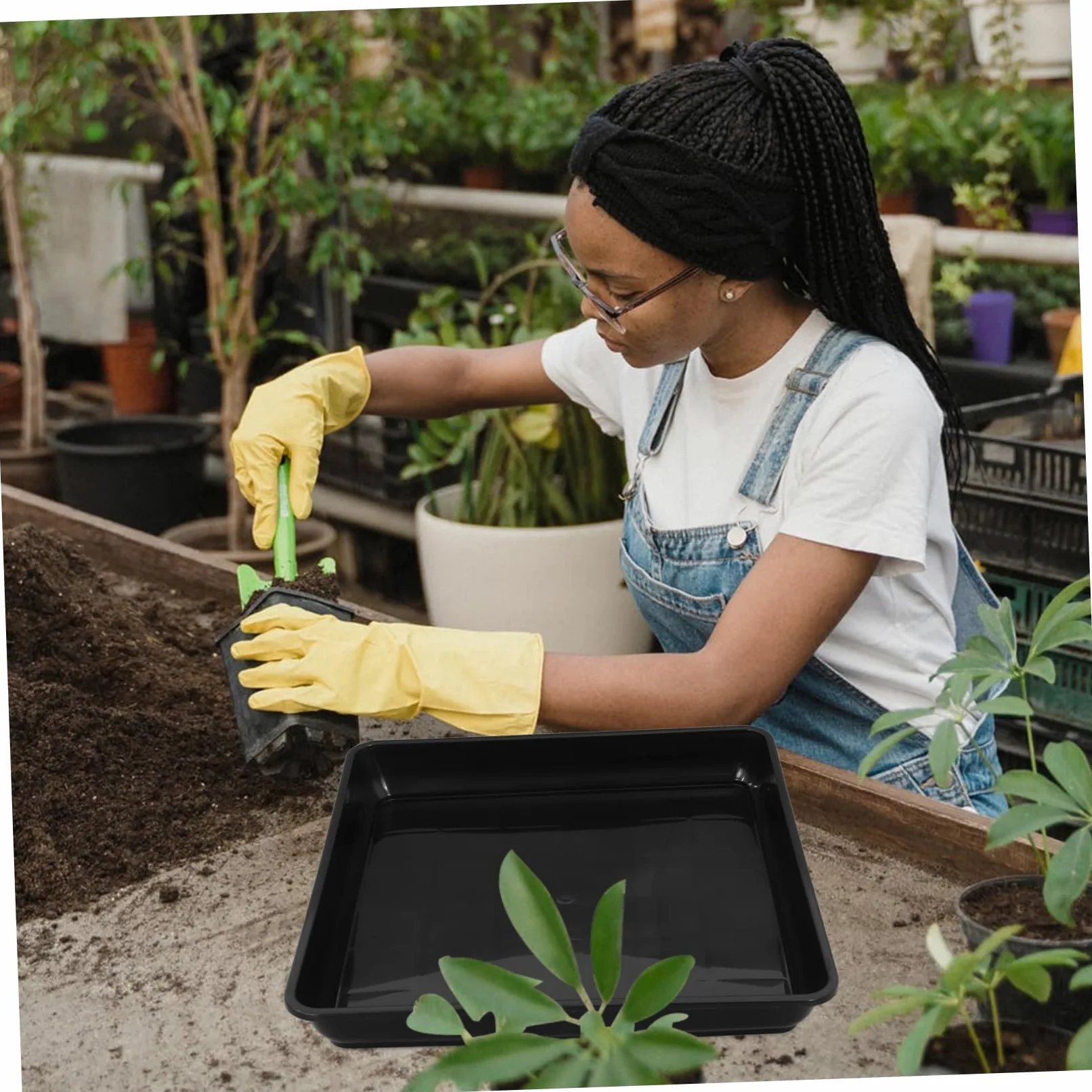 Toddmomy 2 Piezas De Base De Maceta Bandejas De Goteo para Maceta Bandeja De Agua para Plantas Bandejas para Plantas Platillo para Plantas En Maceta Platillos Cuadrados para Macetas