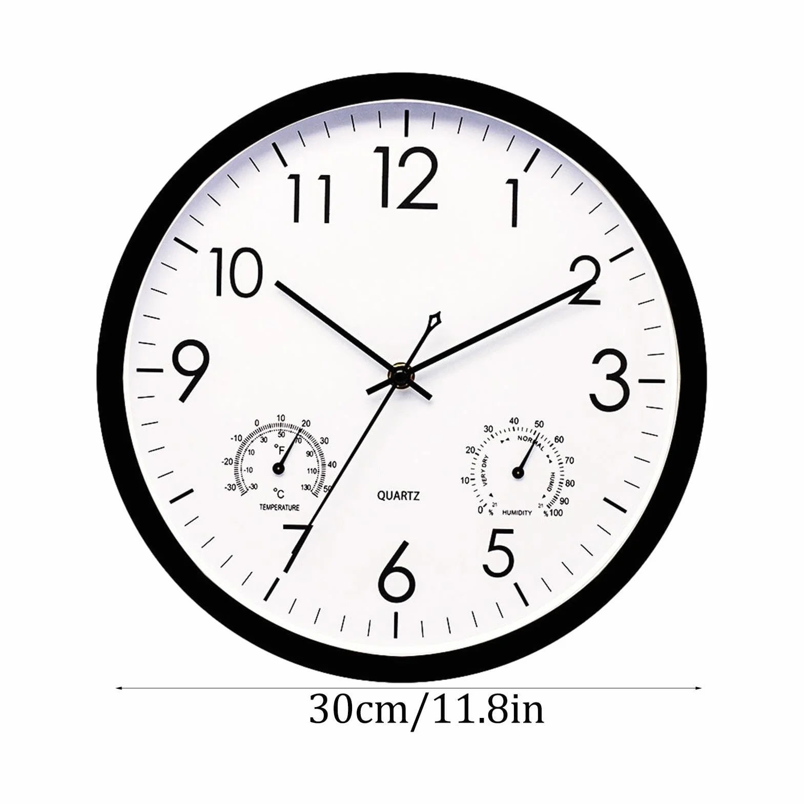 Relojes de jardín Impermeables 30 cm con termómetro e higrómetro, Vintage de Pared para Exteriores