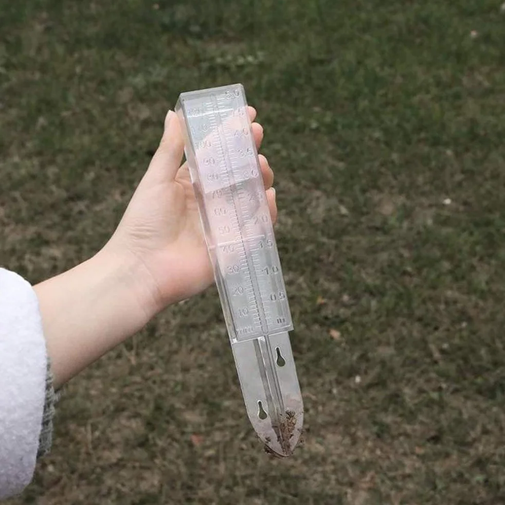 Pluviómetro 120ml Plástico Transparente para Jardín Terraza