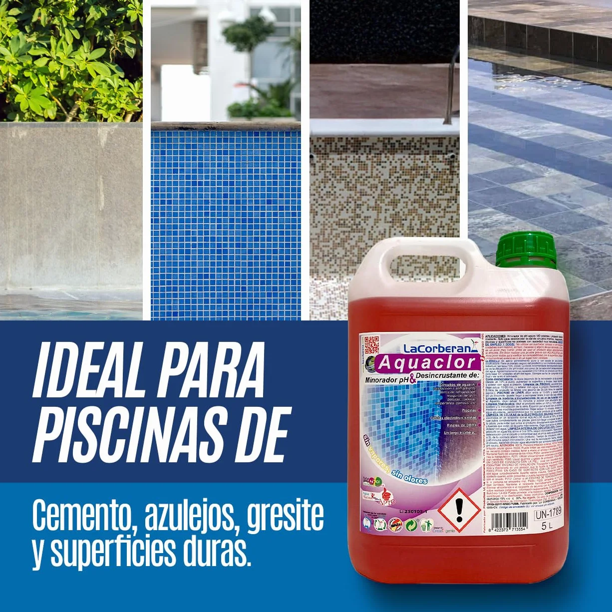 Limpiador Desincrustante de Piscinas 5L – Antical, Elimina Cal y Suciedad