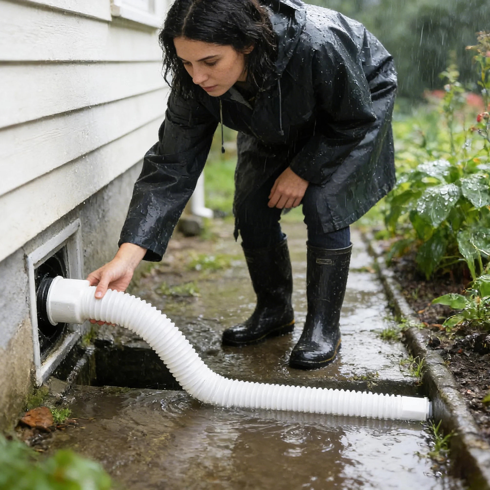Extensiones de canalón de lluvia flexibles 150 cm circular extensible bajante conector