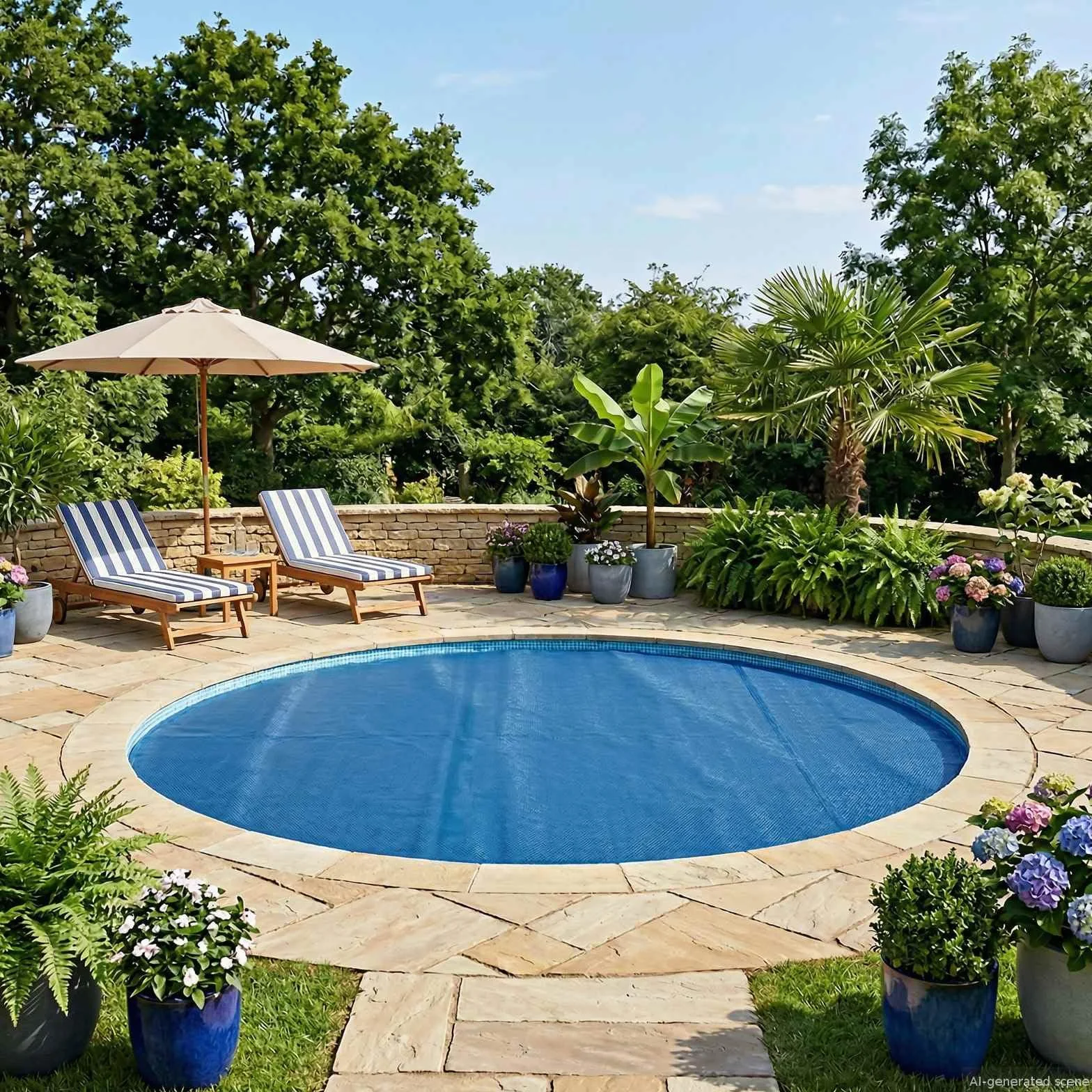 vidaXL Cobertor Solar para Piscina Ø 455 cm 200 μm, Cubierta Redonda de Polietileno