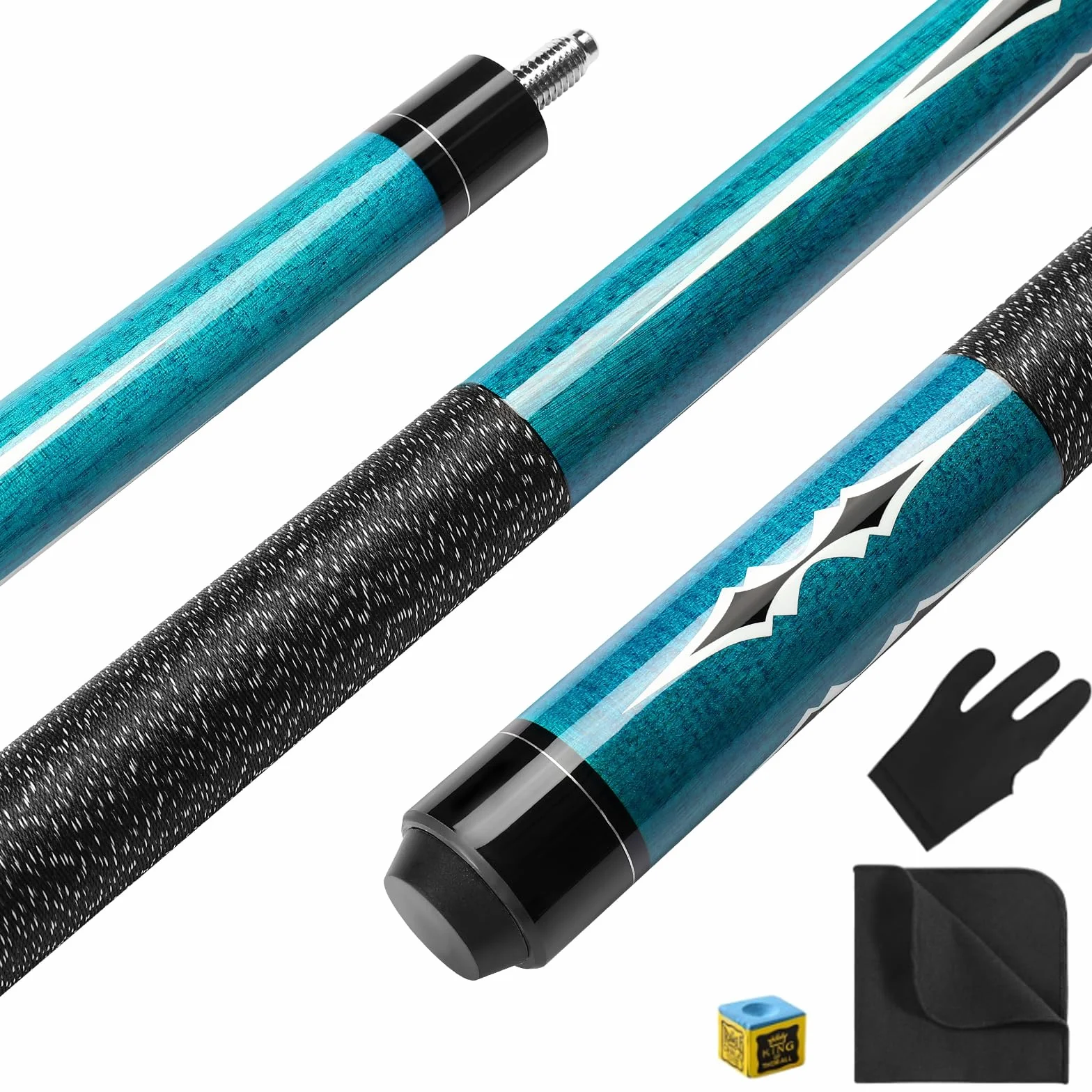 Taco de Billar Arce Canadiense 58 Pulgadas 13mm Profesional Azul