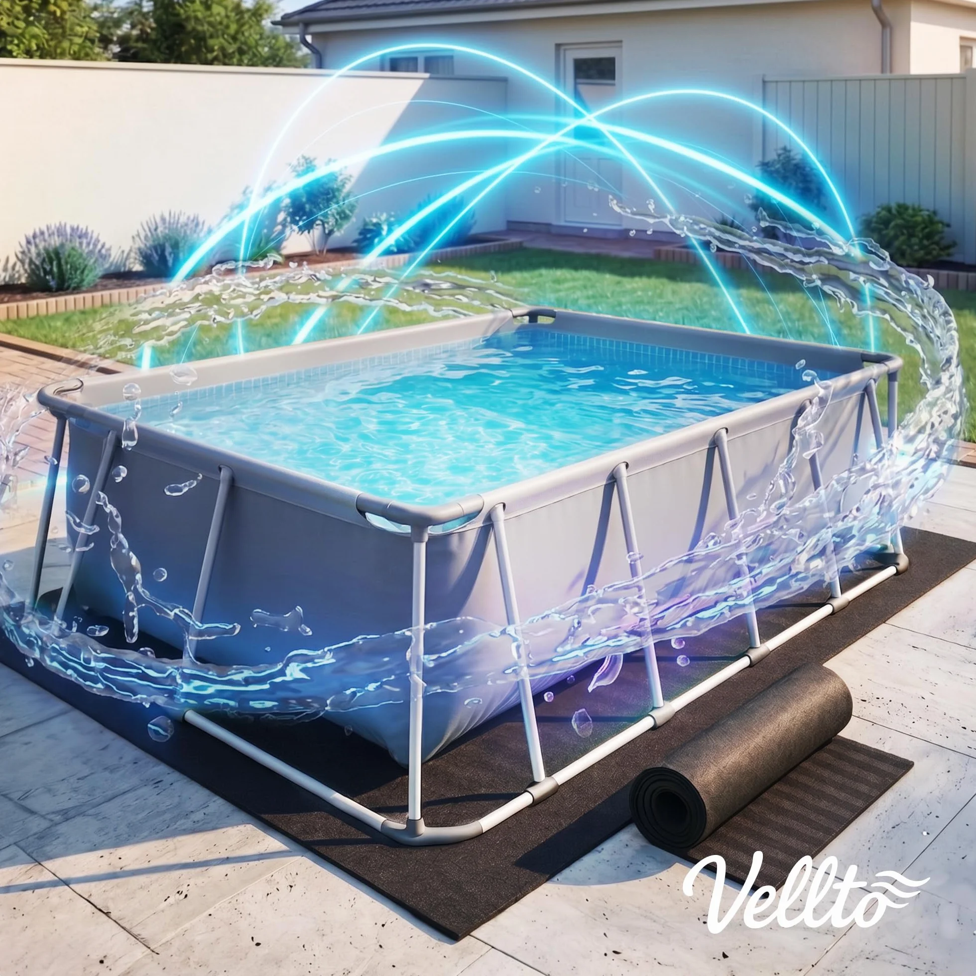 Alfombra Protectora Suelo Impermeable Espuma Gruesa 10 mm 15 m Piscina Jardín Robusto