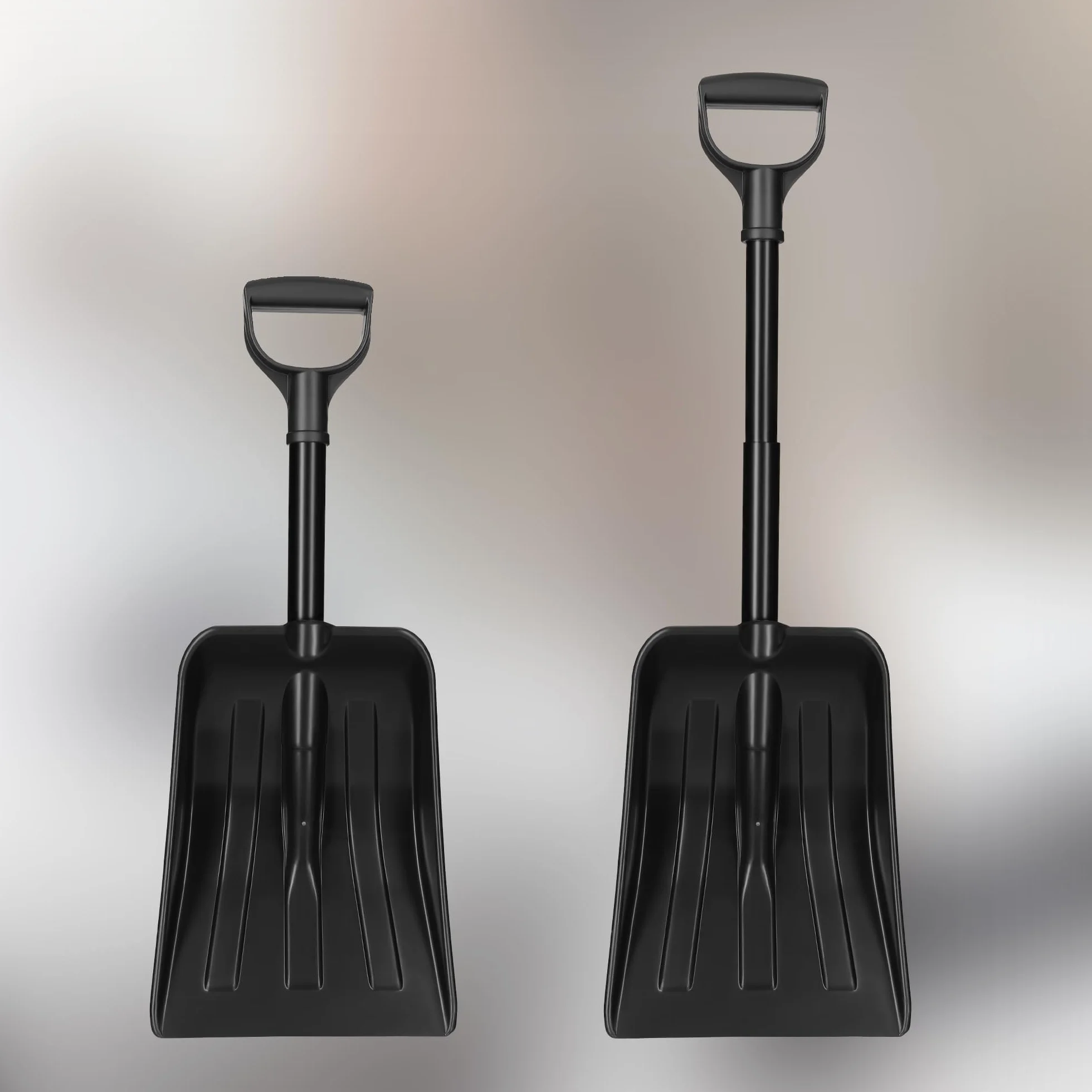 KOTARBAU Pala de Nieve para Coche, Plástico, Mango Aluminio, 80 cm, Plegable
