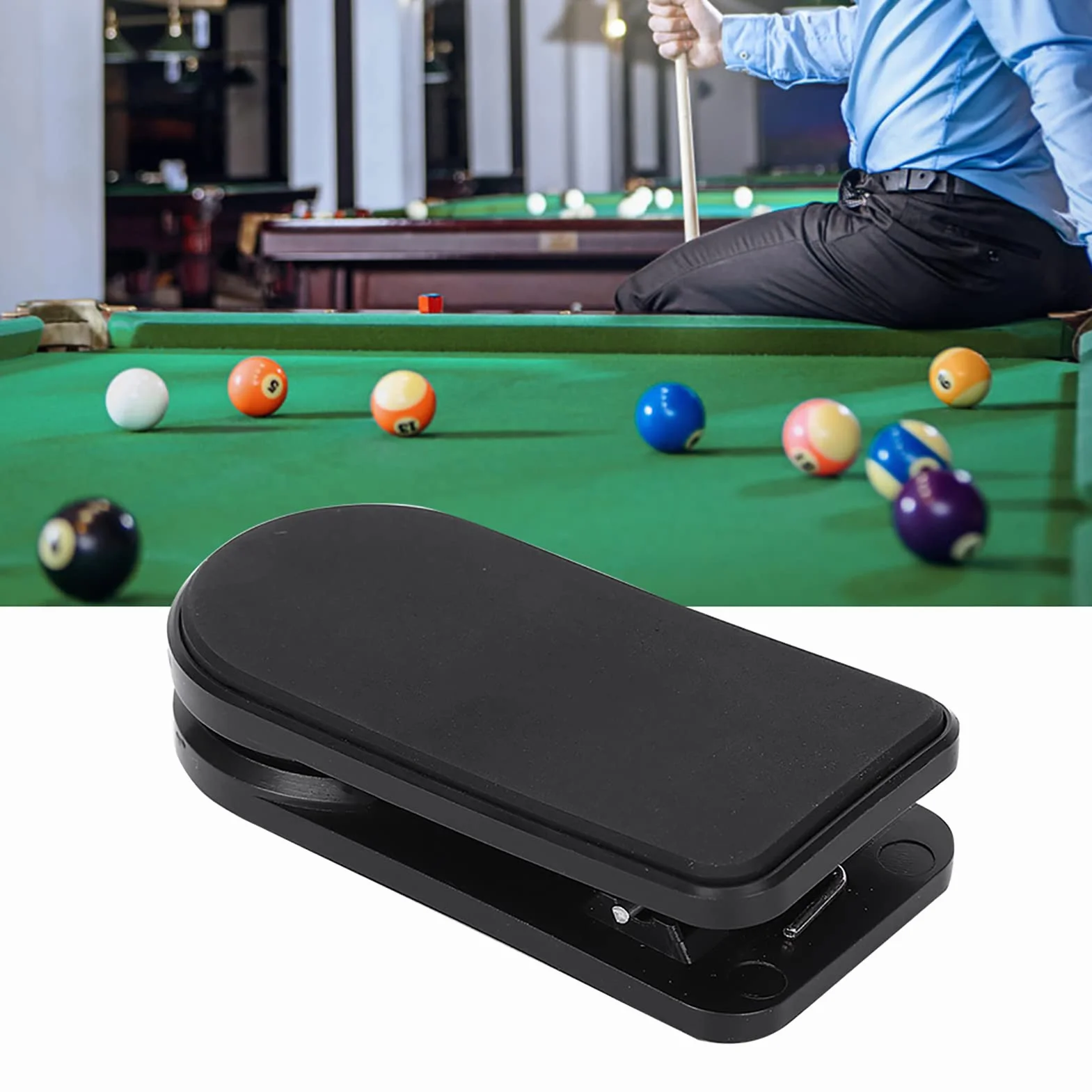 Abrazadera Magnética para Escayola de Billar Taco Soporte de Tiza Clip Accesorios Snooker