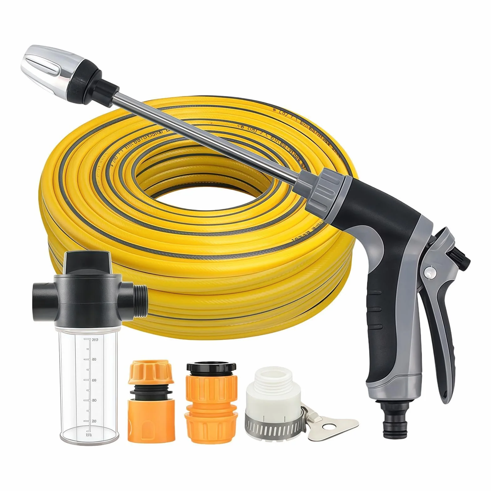 Hidro Boquilla Ajustable con Espumador | Portátil para Coches para Lavado de Vehículos, Jardín, Patio, Acera, Terraza y Macizos de