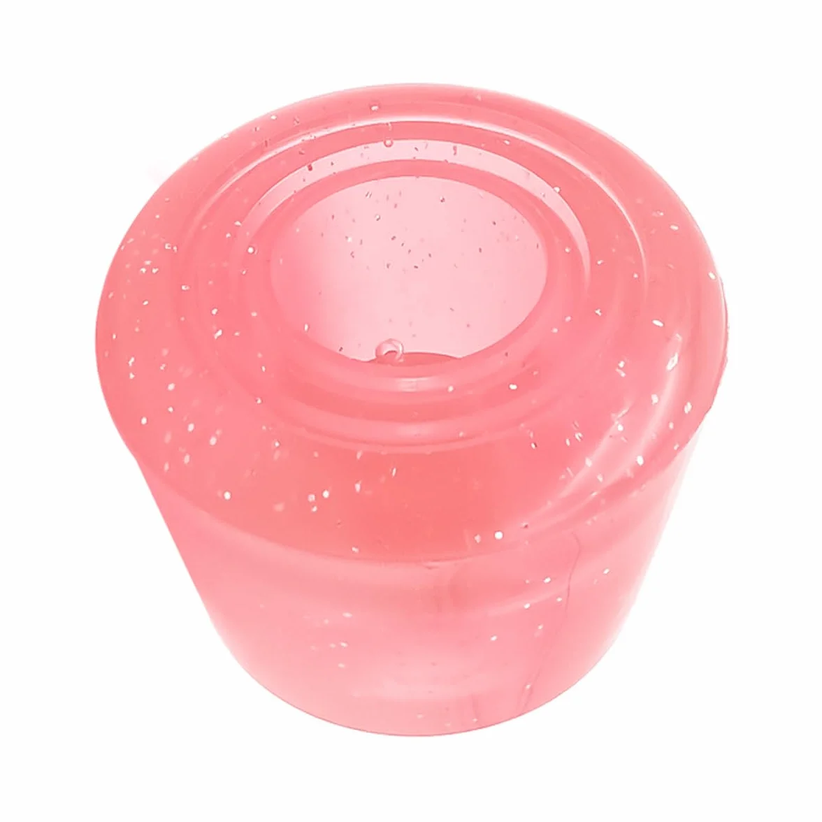Topes para patines de goma PU universales con tornillos rosa transparente Juego de 2