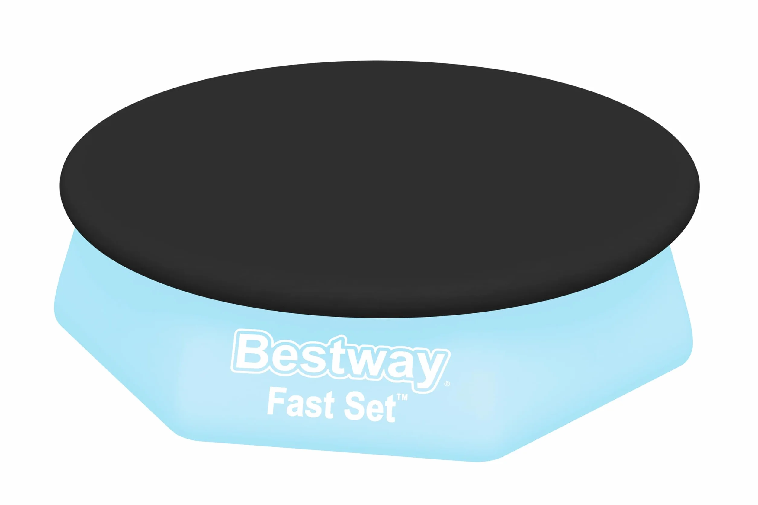 BESTWAY Cobertor de Invierno Redondo Ø240 cm PVC para Piscinas Negro
