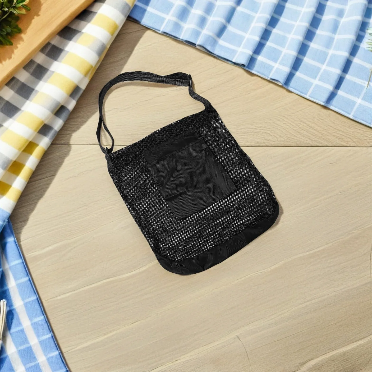 Bolsa Cruzada Para Recolección De Hongos Y Frutas 3 Unidades Para Jardín Manzanas Frutos Secos Hierbas Senderismo Malla Color Negro