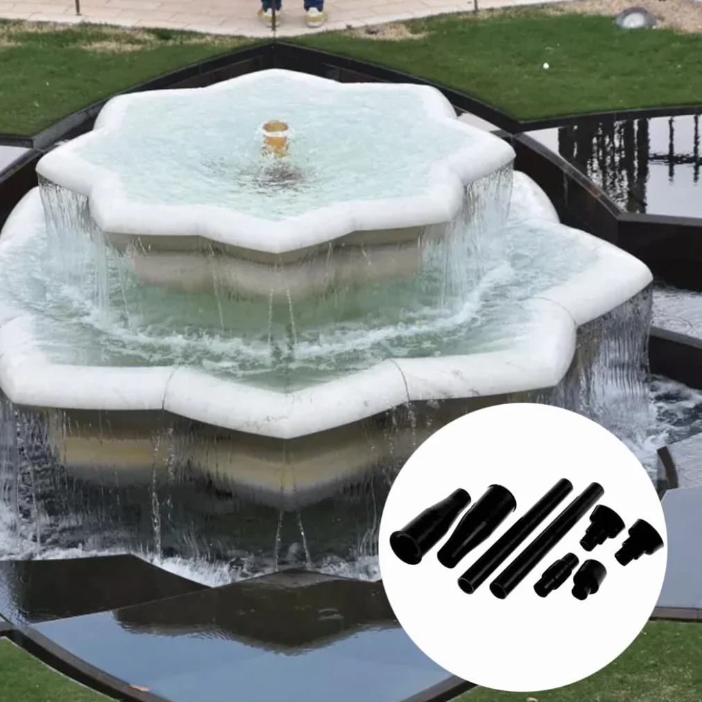 NIDONE Kit de Cabezales de Fuentes, Boquilla de Fuente de Agua, Set de Rocía para Estanque Jardín Piscina