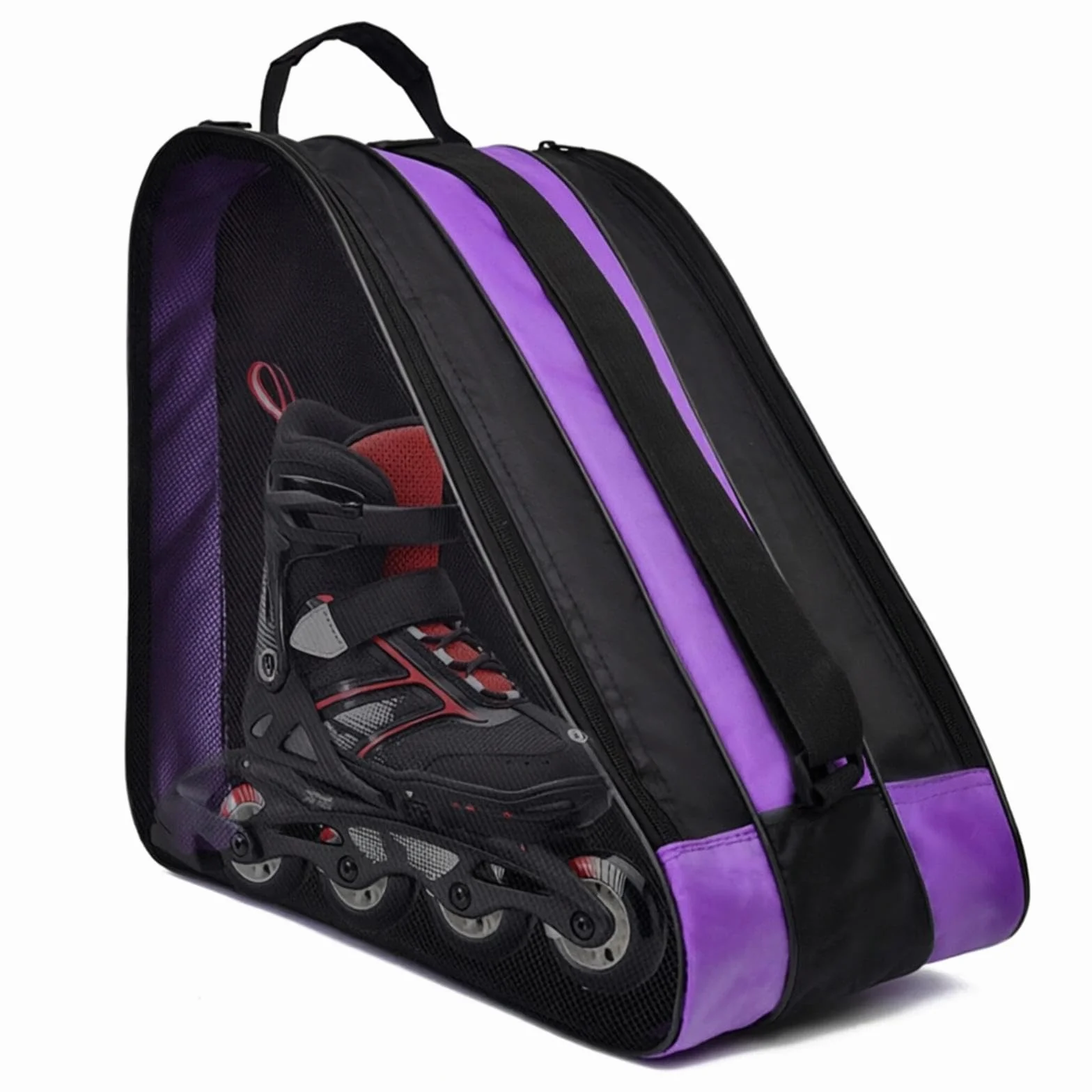 Bolsa para Patines de Tela Oxford Resistente, Mochila con 3 Compartimentos y Correa Ajustable