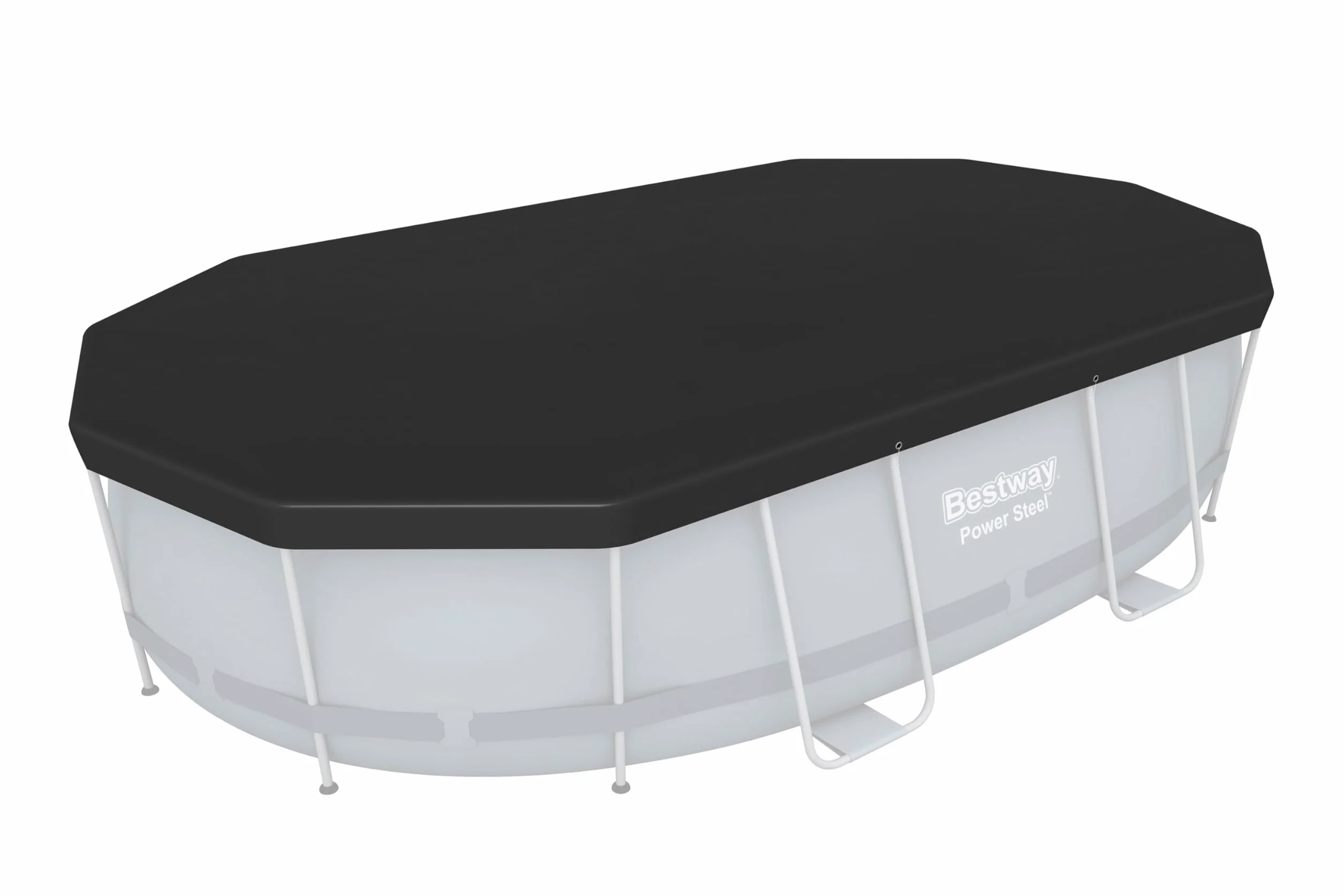 BESTWAY Cobertor de Invierno Ovalado 427x230 cm Negro para Piscinas Ovaladas
