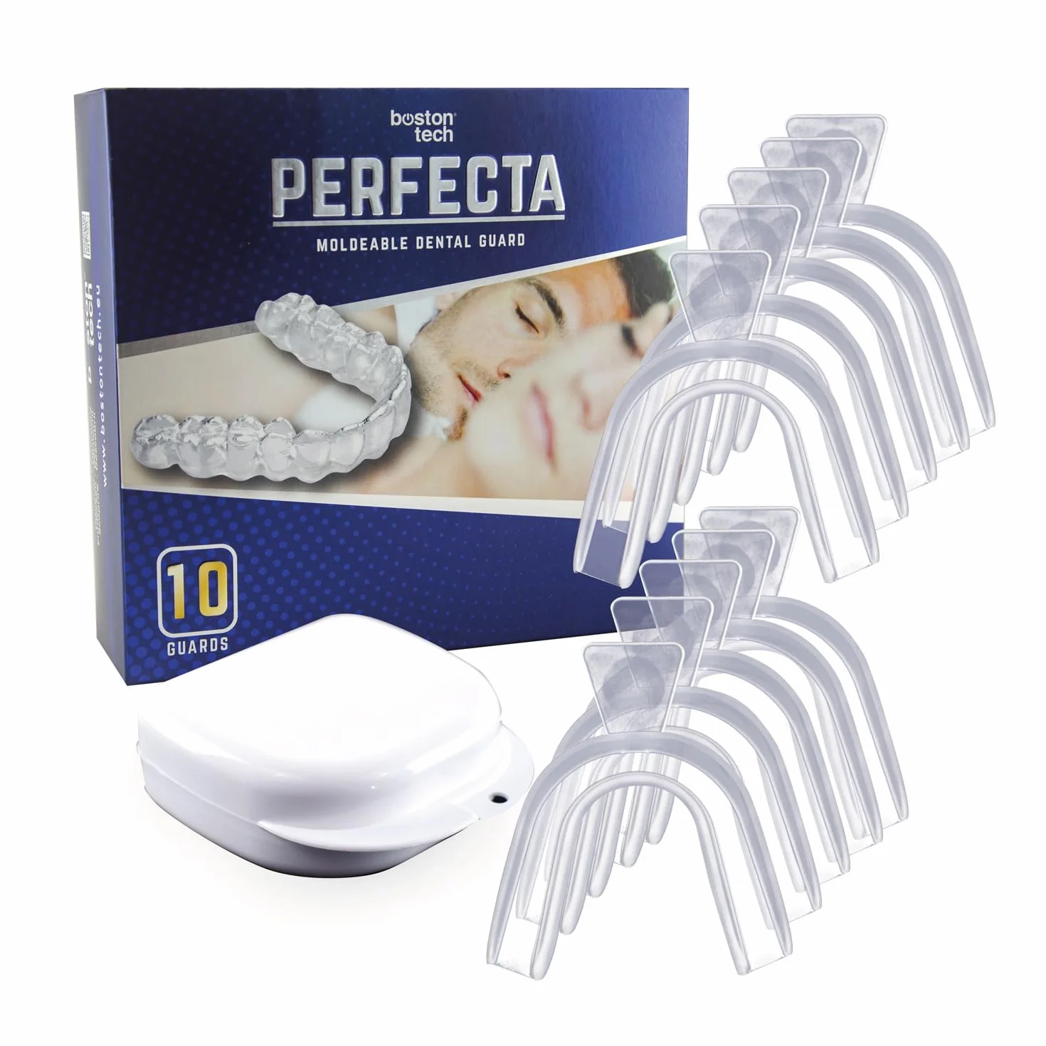 Férulas de Descarga Nocturna para Bruxismo, Rechinar los Dientes, Protectores Dentales Ajustables, Calidad Médica Sin BPA