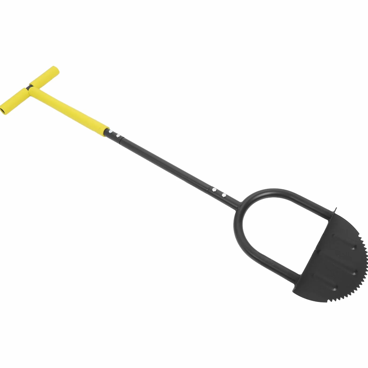 Yardwe Herramienta Aireadora de Suelo Manual con Mango en T, Bordeadora de Césped Dentada para Aflojar Tierra, Pala para Jardín y Huerto, Herramienta Resistente para Jardinería y Cuidado