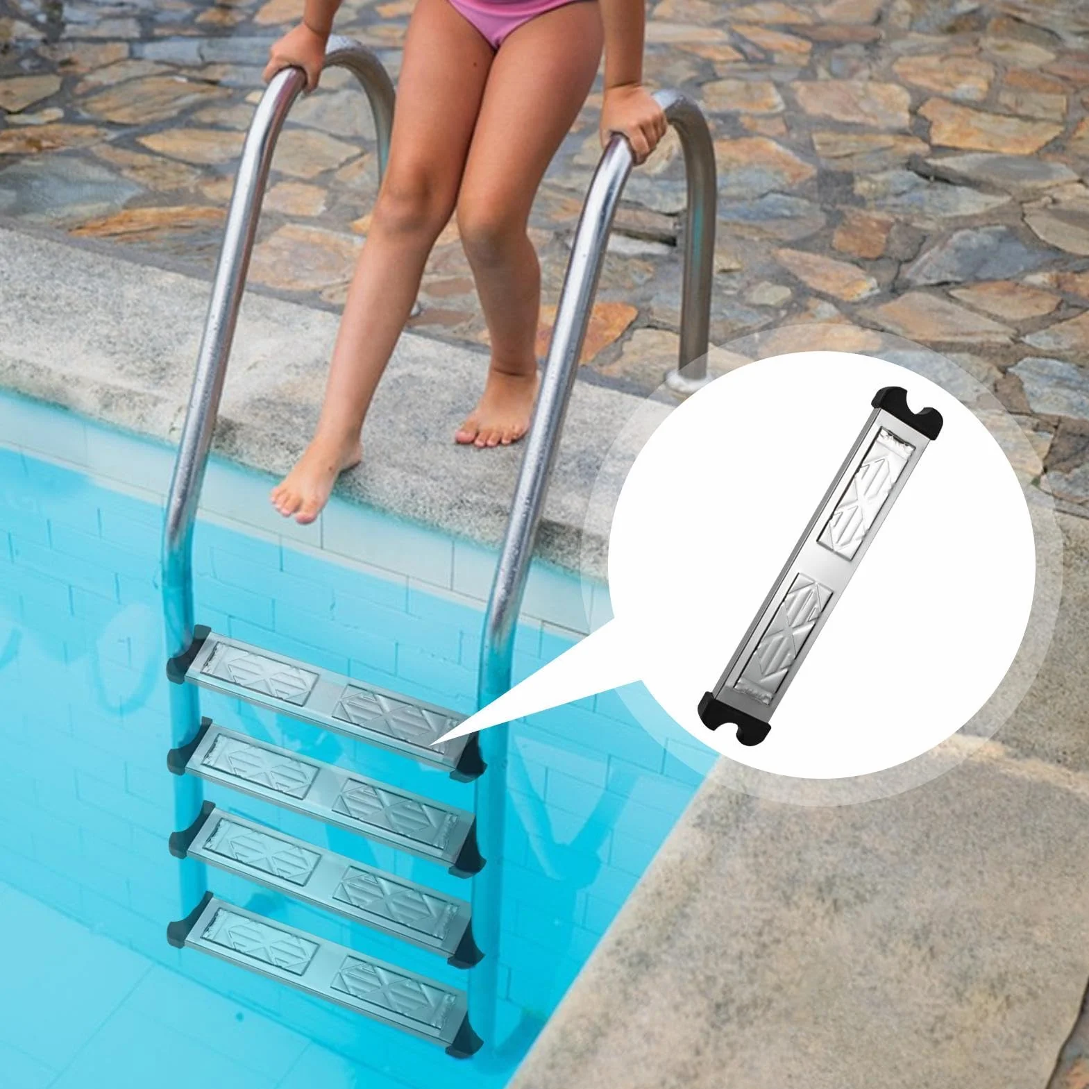 Escalera De Reemplazo De Acero Inoxidable Para Piscina