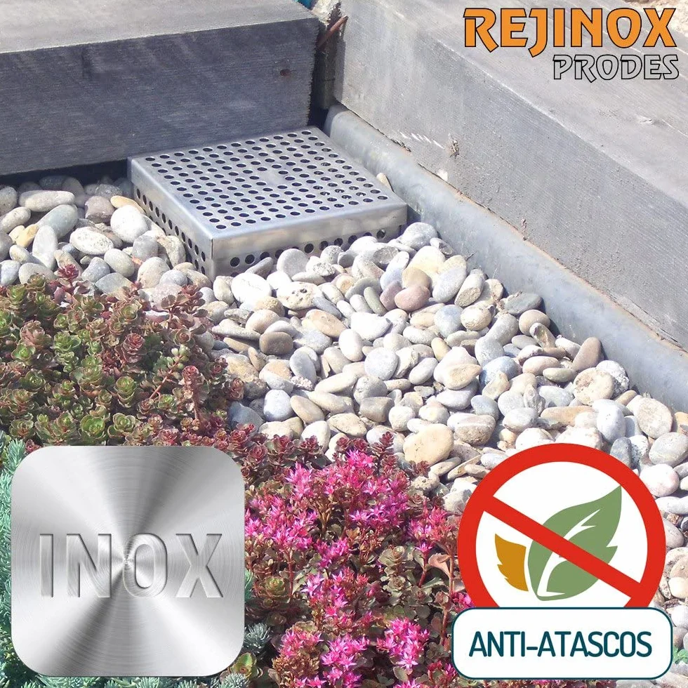 Rejinox Pack anti-atascos Tapa Plana acero inoxidable 180x180mm 188x188mm Cubiertas invertidas