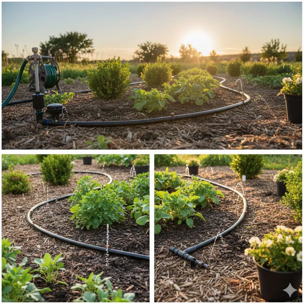 Tuberia Riego por Goteo 16mm SIN GOTEROS 100 metros | Tuberia riego 16mm AENOR | Manguera de Riego 16 mm | Tubo Jardin 16 mm negro | Bobina Agricola sin goteo | Tubería Jardin Arboles Terrazas Goteo