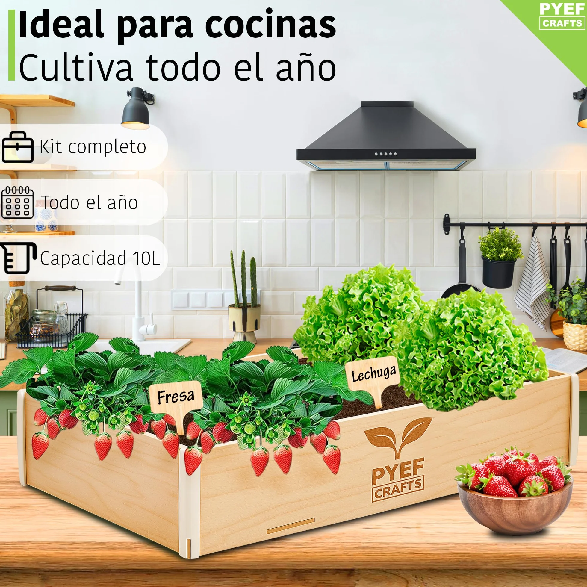 Kit Cultivo XL Huerto Urbano Huerta en Terraza Ecológico con 4 Tipos de Semillas