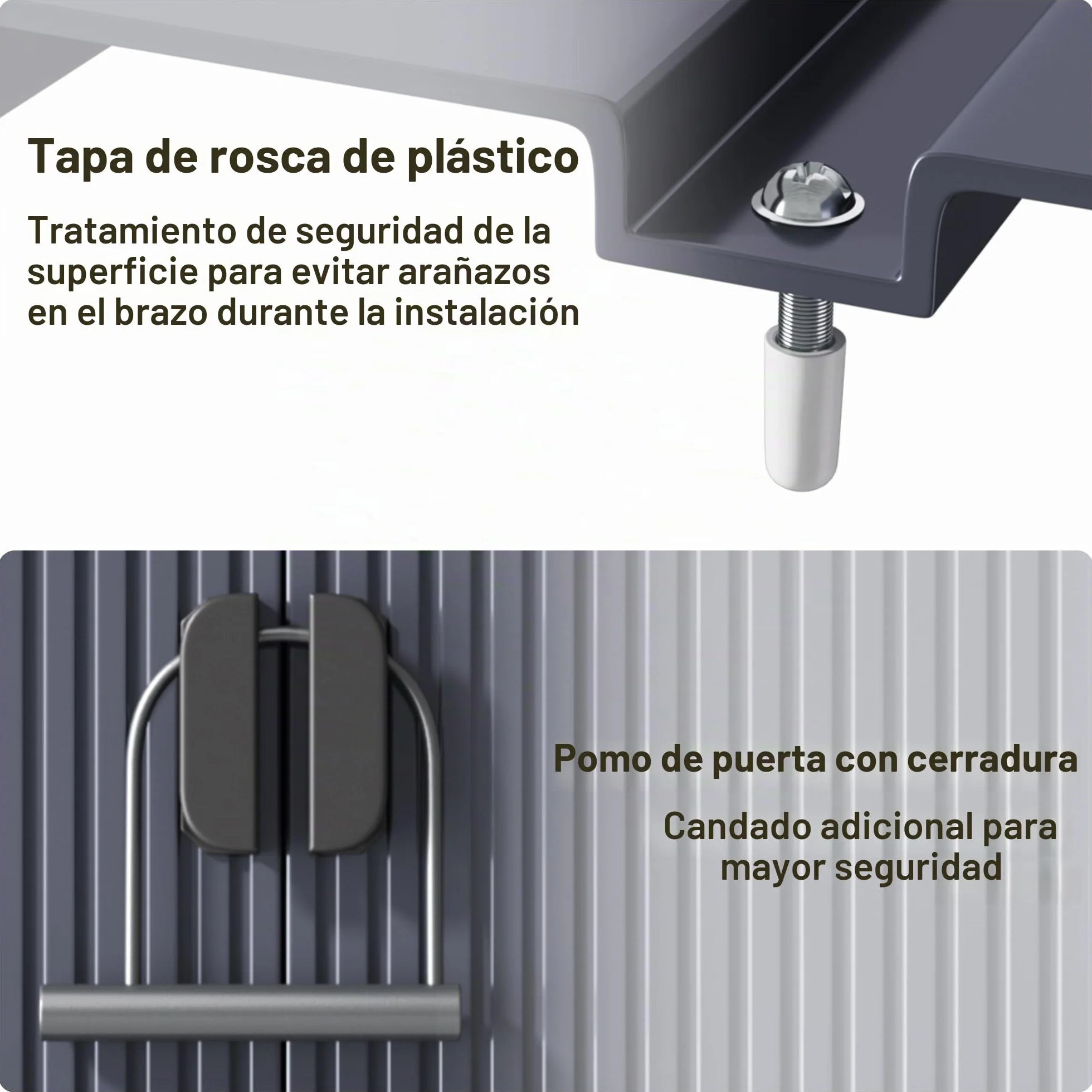 Xbro Caseta Jardín Exterior Metálico 183x109x182 cm con Ventilación Gris