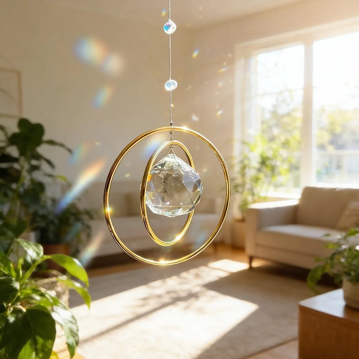 Atrapasoles Cristal Prismas Arcoíris Colgantes para Ventana Decorativos
