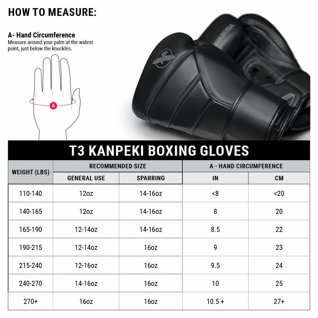 Hayabusa T3 Kanpeki Guantes de Boxeo de Cuero para Entrenar Heavy Bag