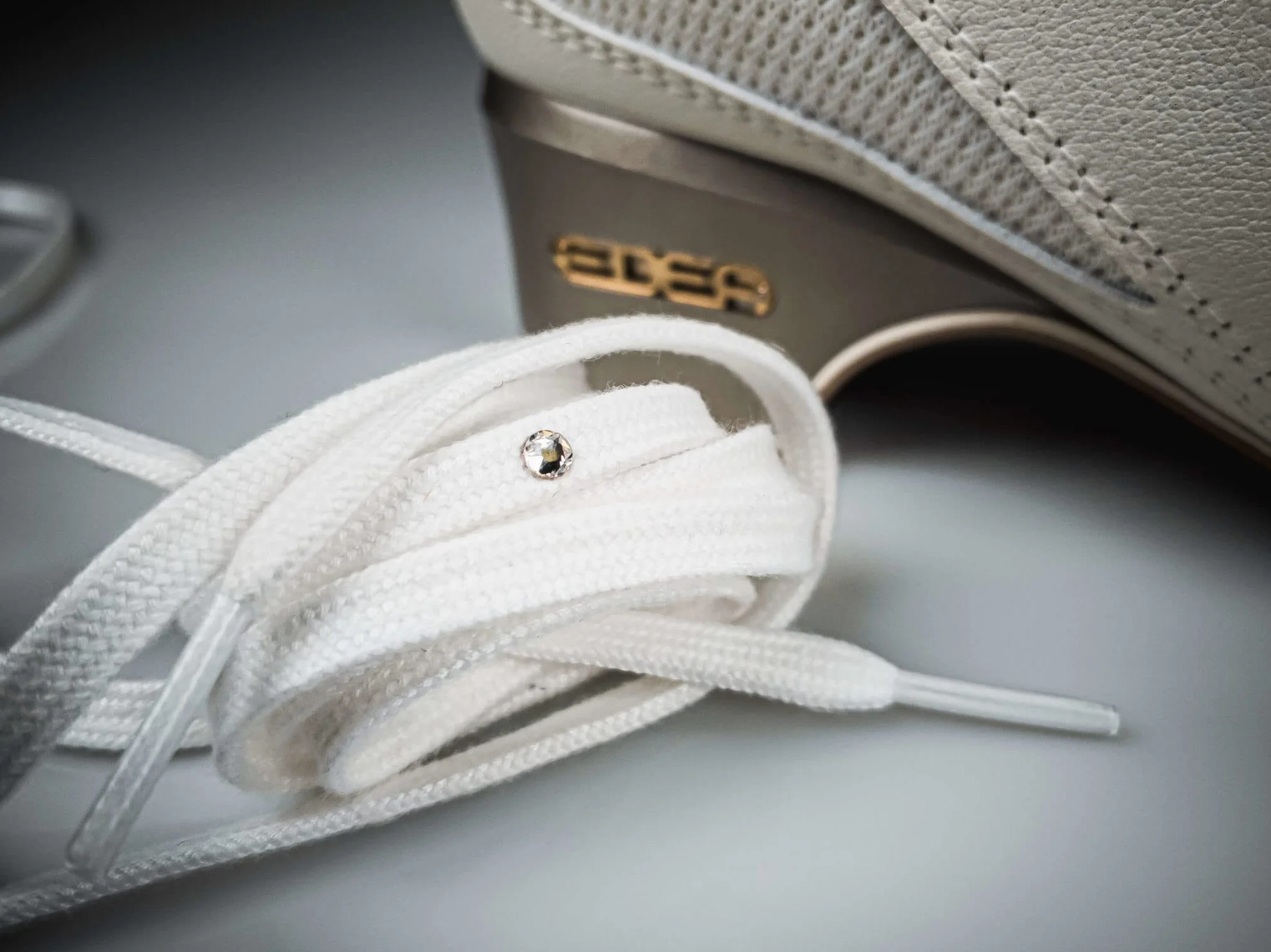 EDEA Cordones de patinaje sobre hielo blanco tamaño 240