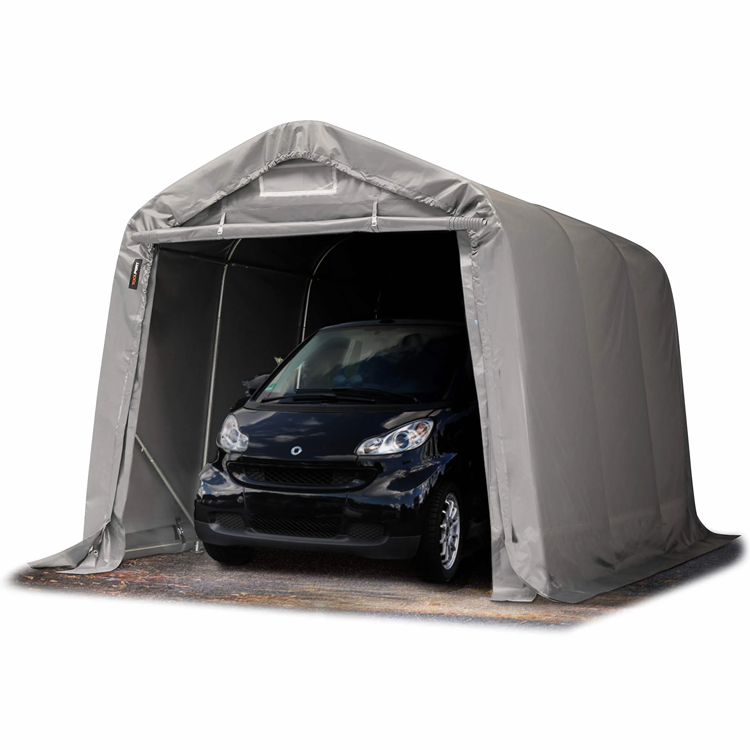 Carpa Garage 2,4x3,6 m PVC 800 N Impermeable Gris