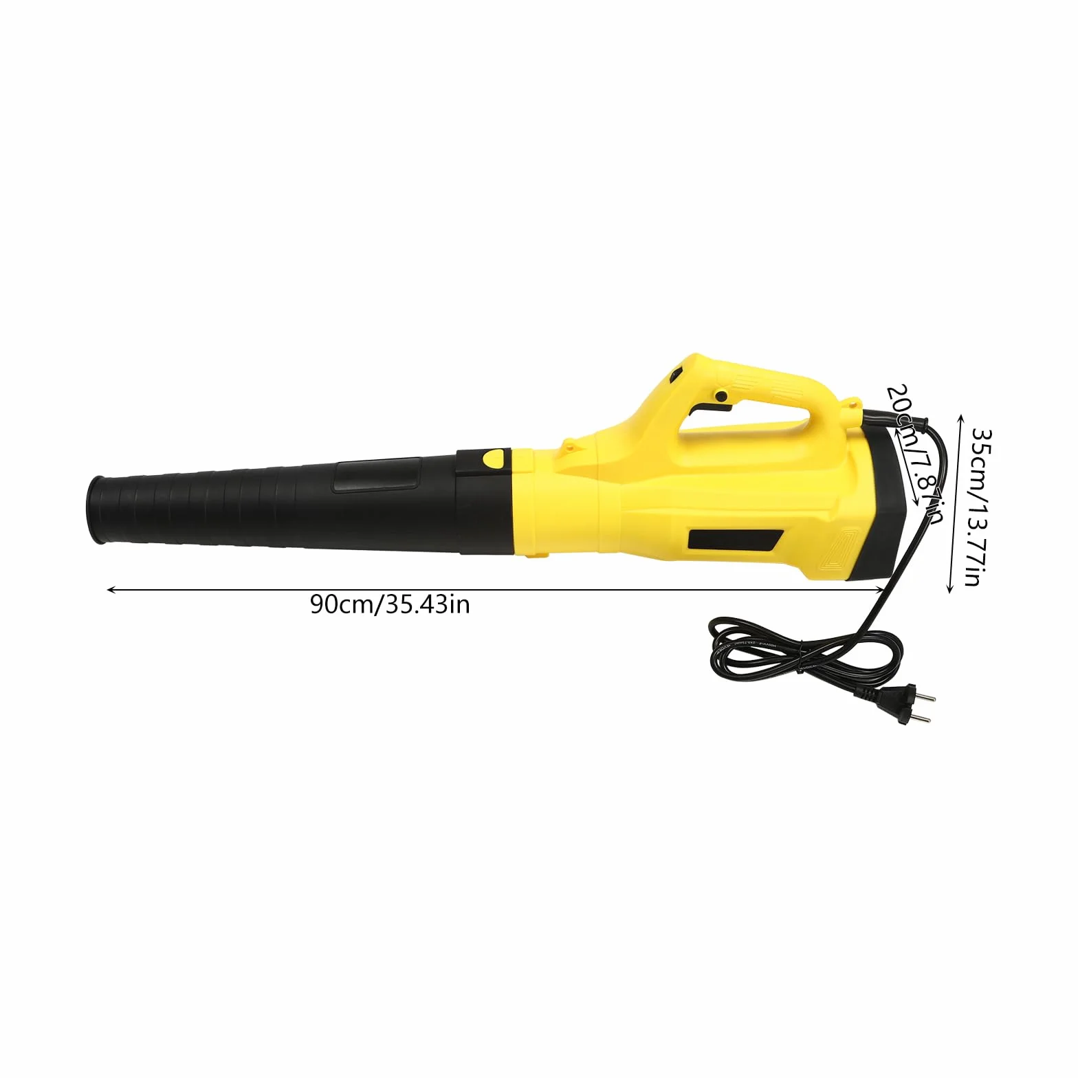 Soplador de hojas ligero de 220 V para jardín, cuidado del césped, limpieza de patios. | Soplador con cable de 3,7 kg, ligero para el cuidado del césped del jardín, así como para la limpieza industrial en el garaje