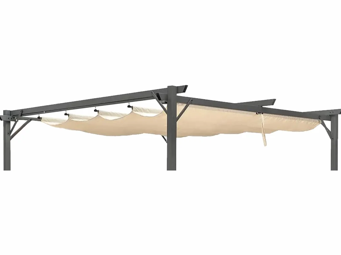 Lona de Repuesto para Pérgola Retráctil de Poliéster 180 g/m² Impermeable 3 x 4 Metros