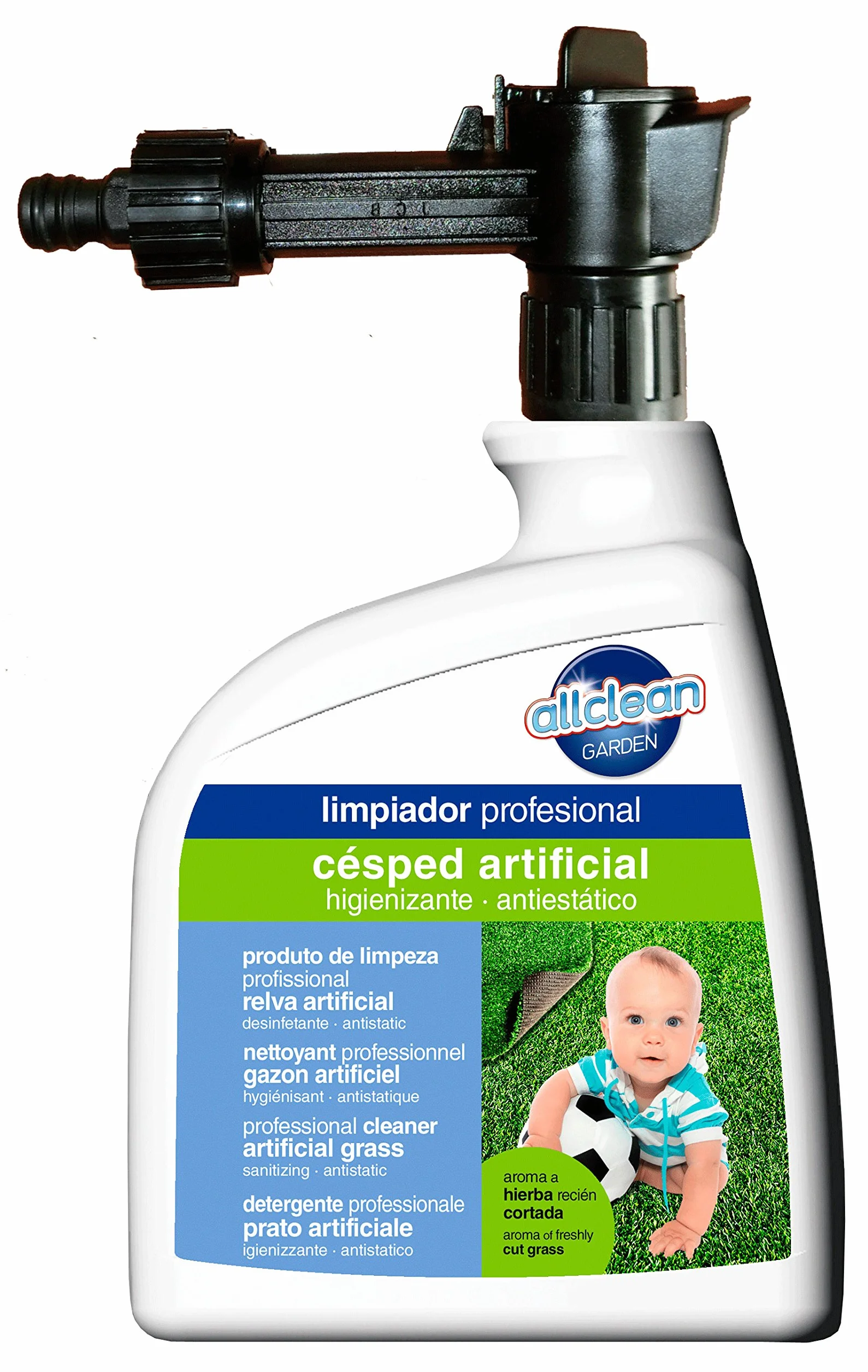 Limpiador Césped Artificial 1L AntiEstático Conexión Manguera Plástico