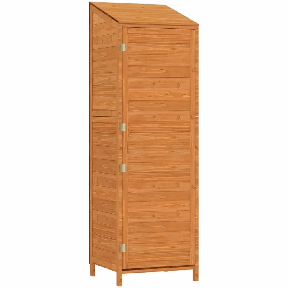Cobertizo de jardín Madera Maciza de Abeto marrón 55x52x174,5cm