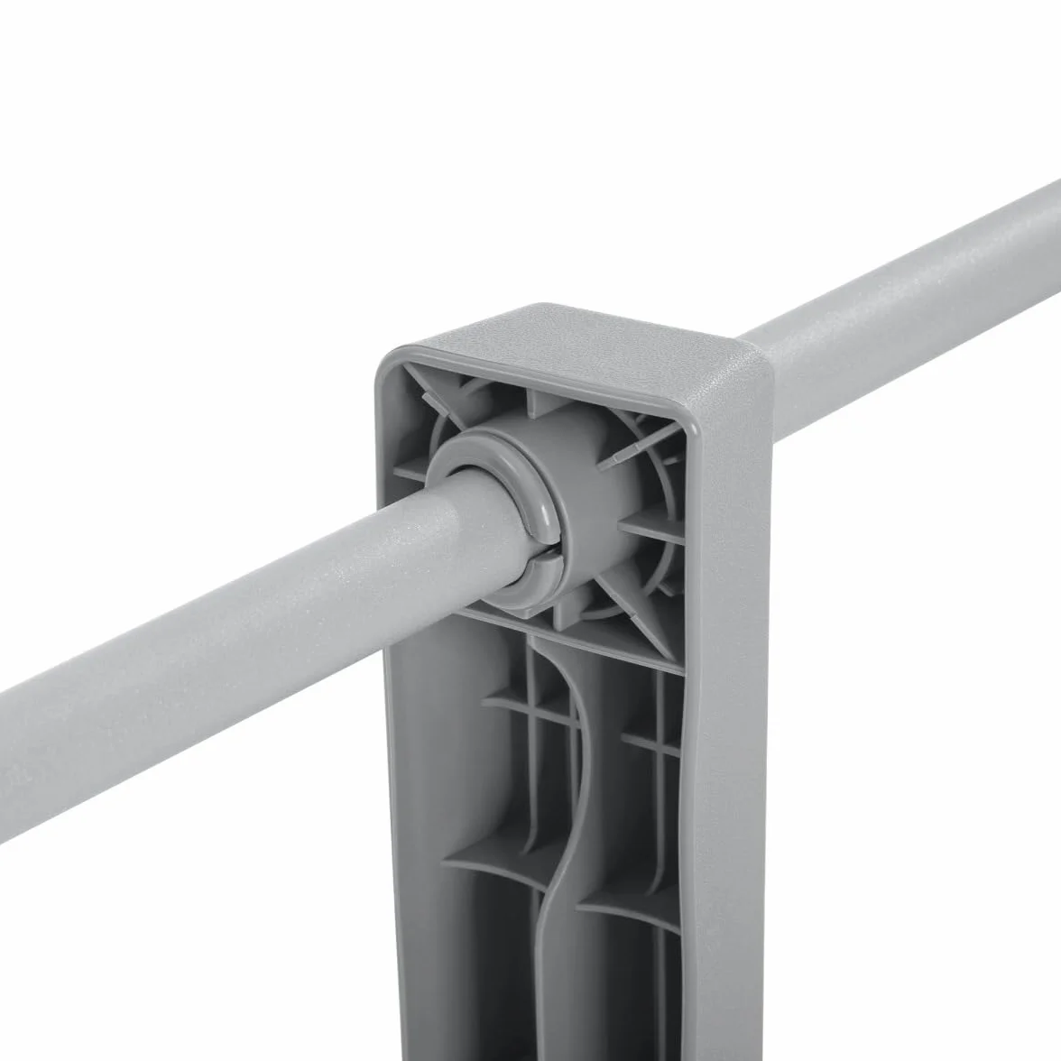 BESTWAY Escalera para Piscinas Desmontables 112x66x116 cm Plateado